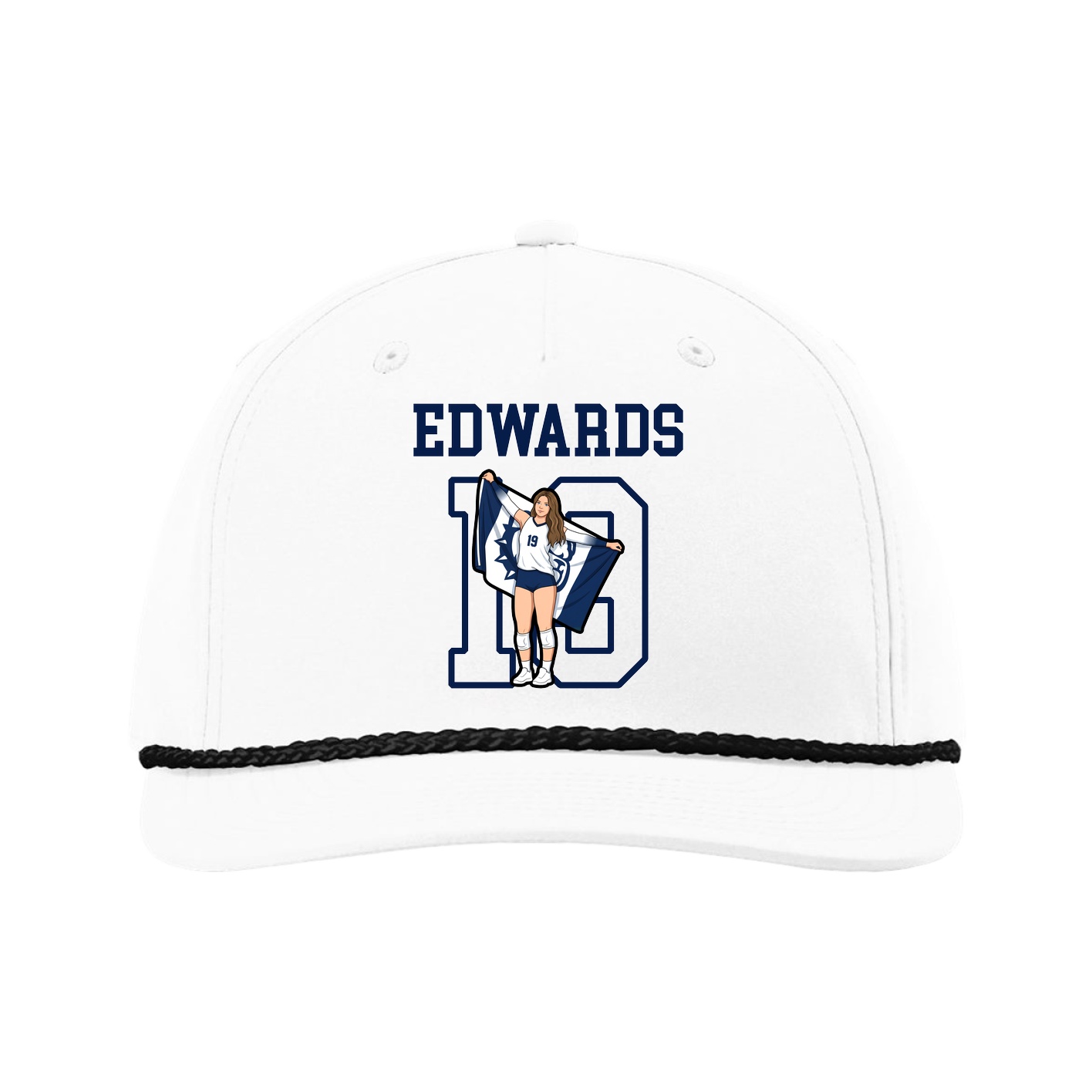 Five-Panel Classic Rope Cap — Shirsey in White