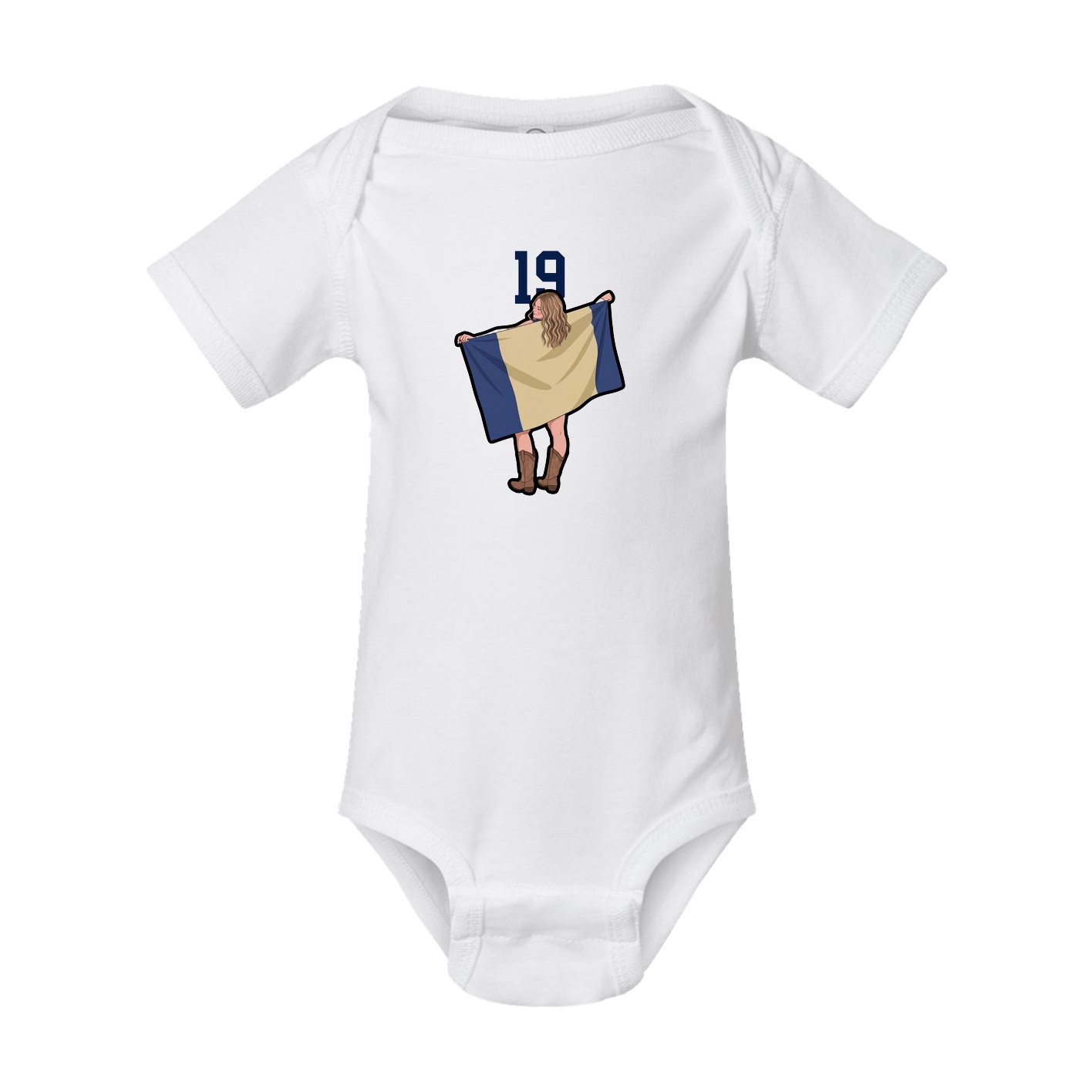 Baby Onesie — Number Top in White