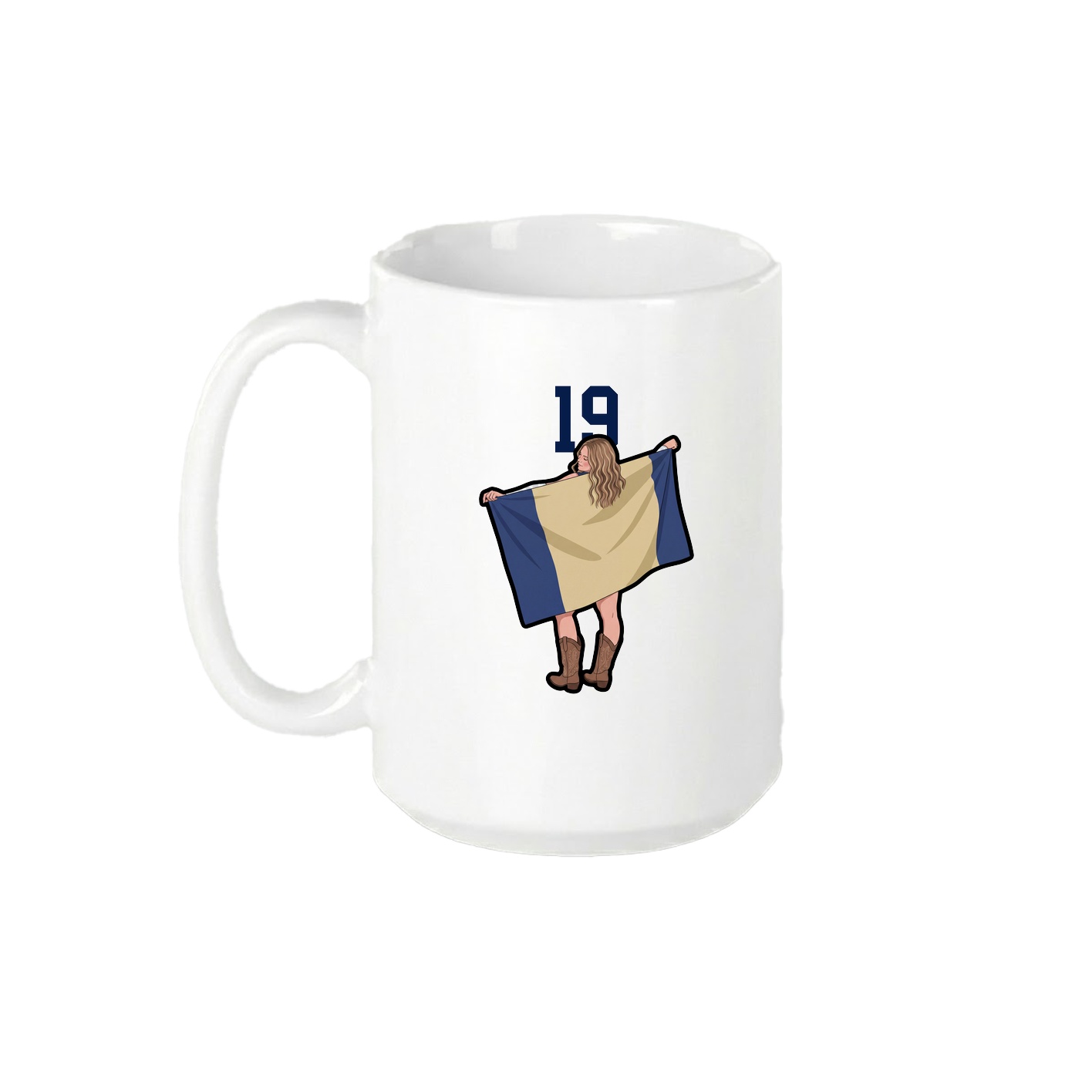 15oz Coffee Mug — Number Top in White