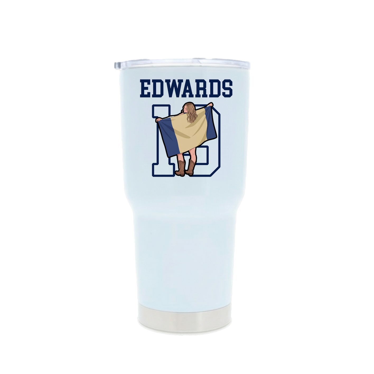 30oz Stainless Steel Tumbler — Shirsey in White