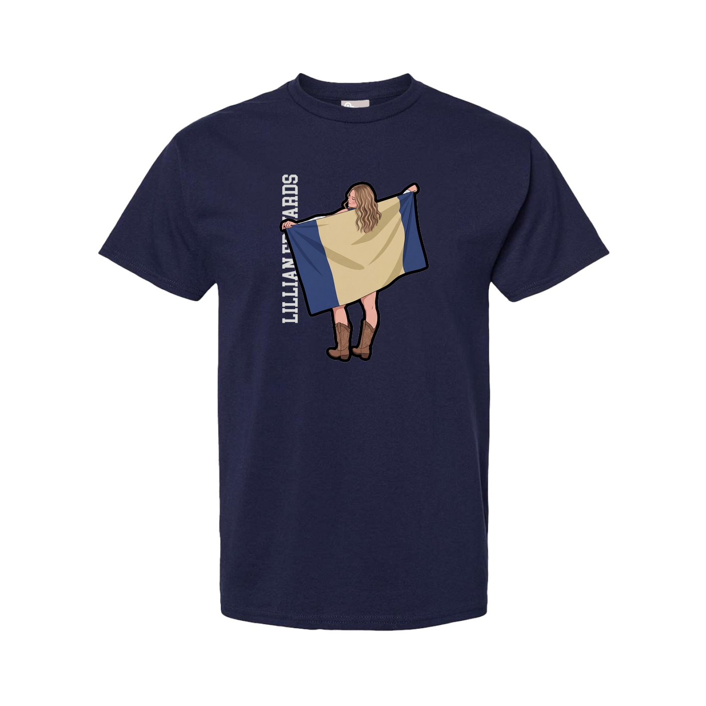 Youth Tee — Name Vertical in Navy