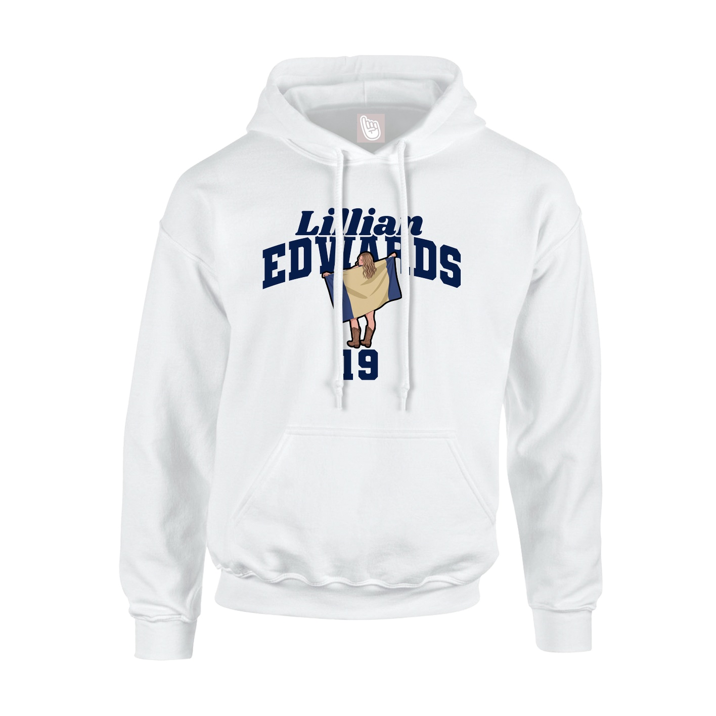 Hoodie — Signature Arch in White