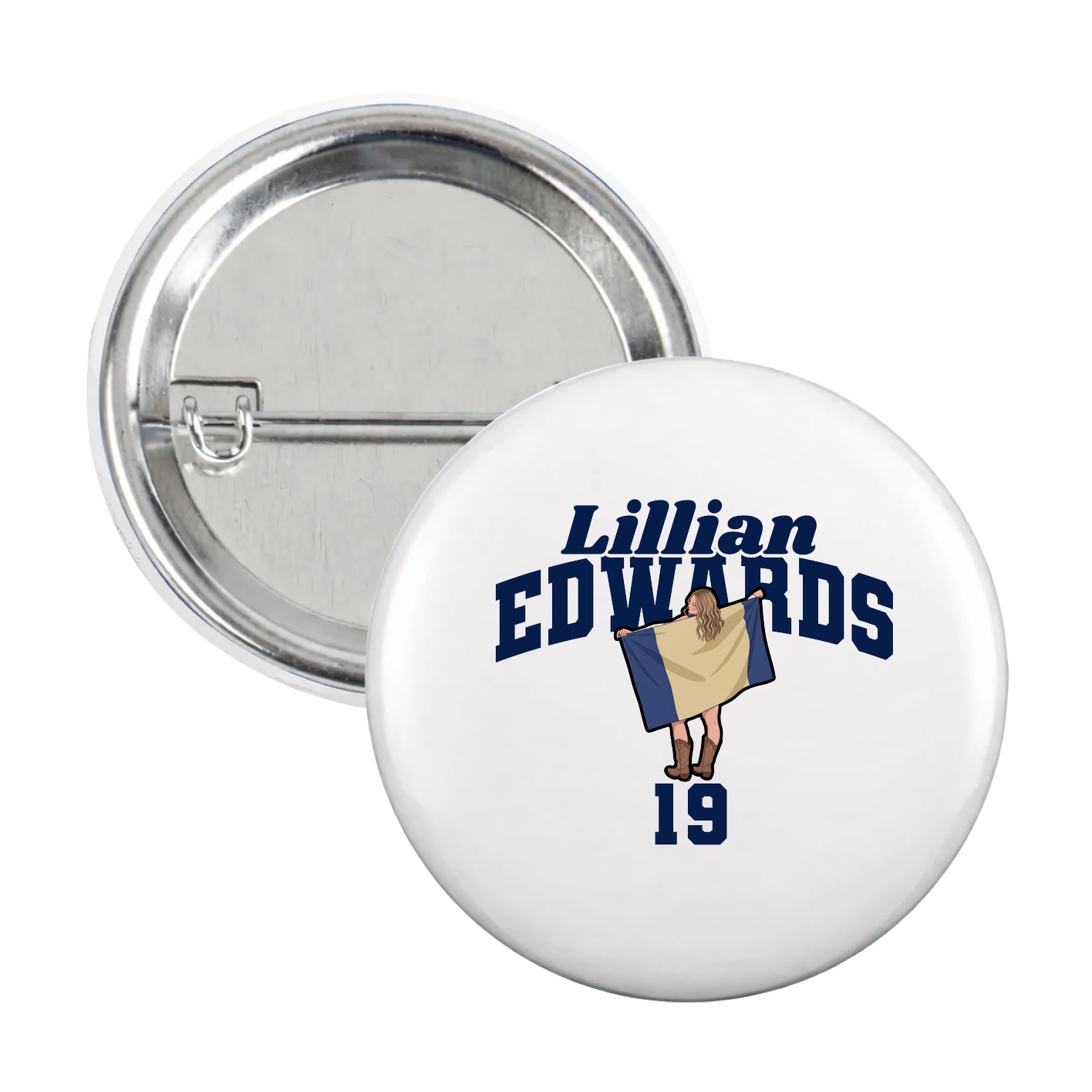 Game Day Button — Signature Arch in White