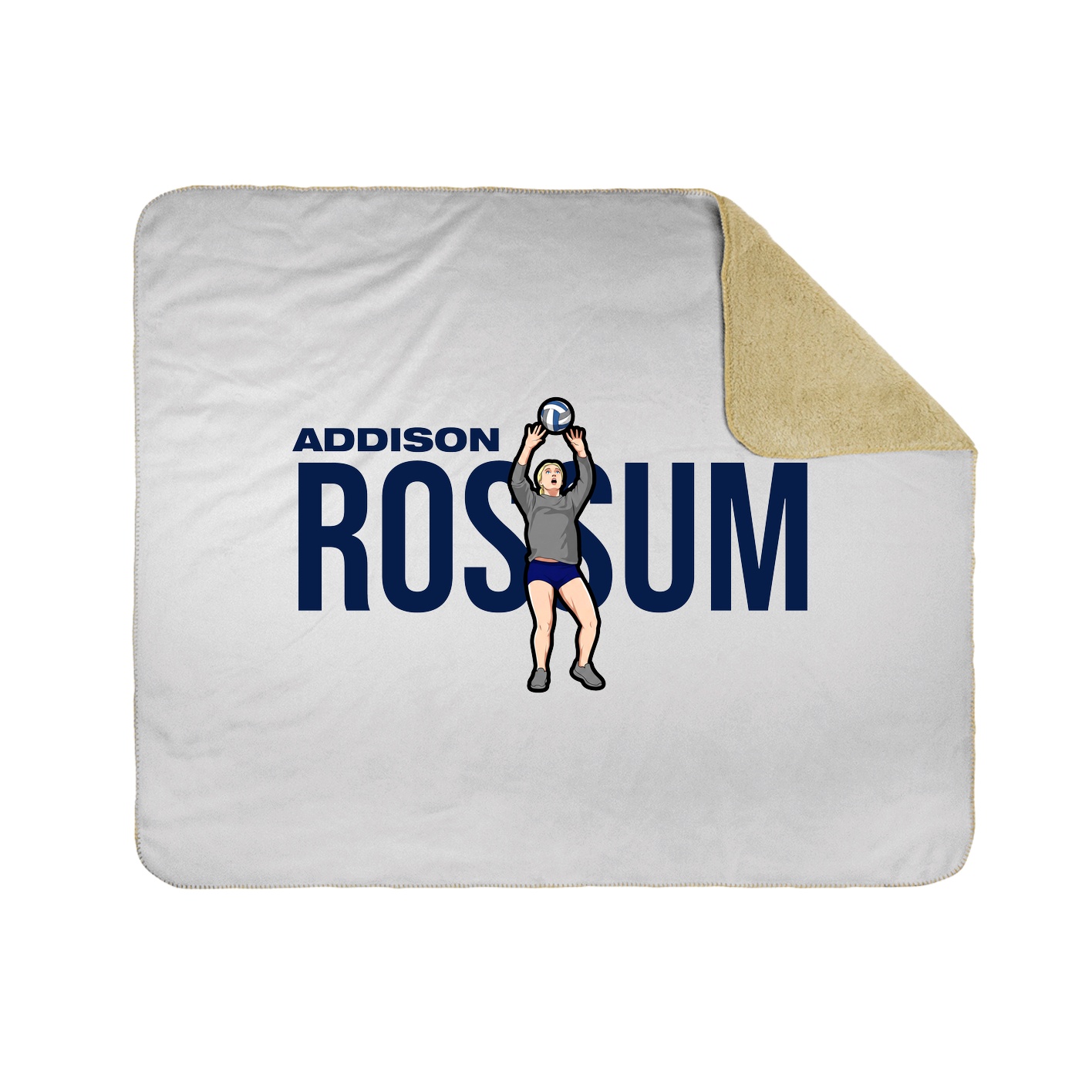 Throw Blanket — Player Name in White