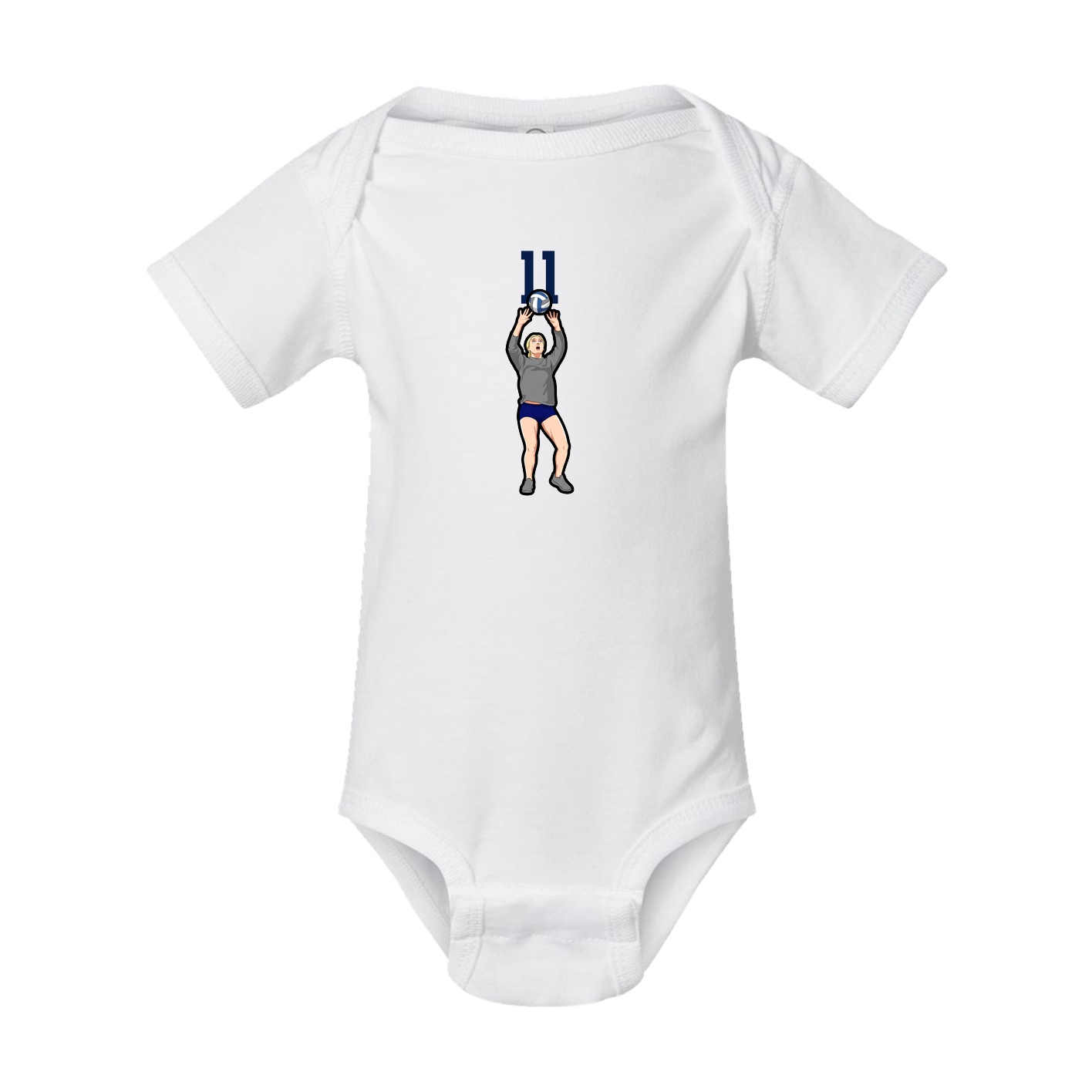 Baby Onesie — Number Top in White