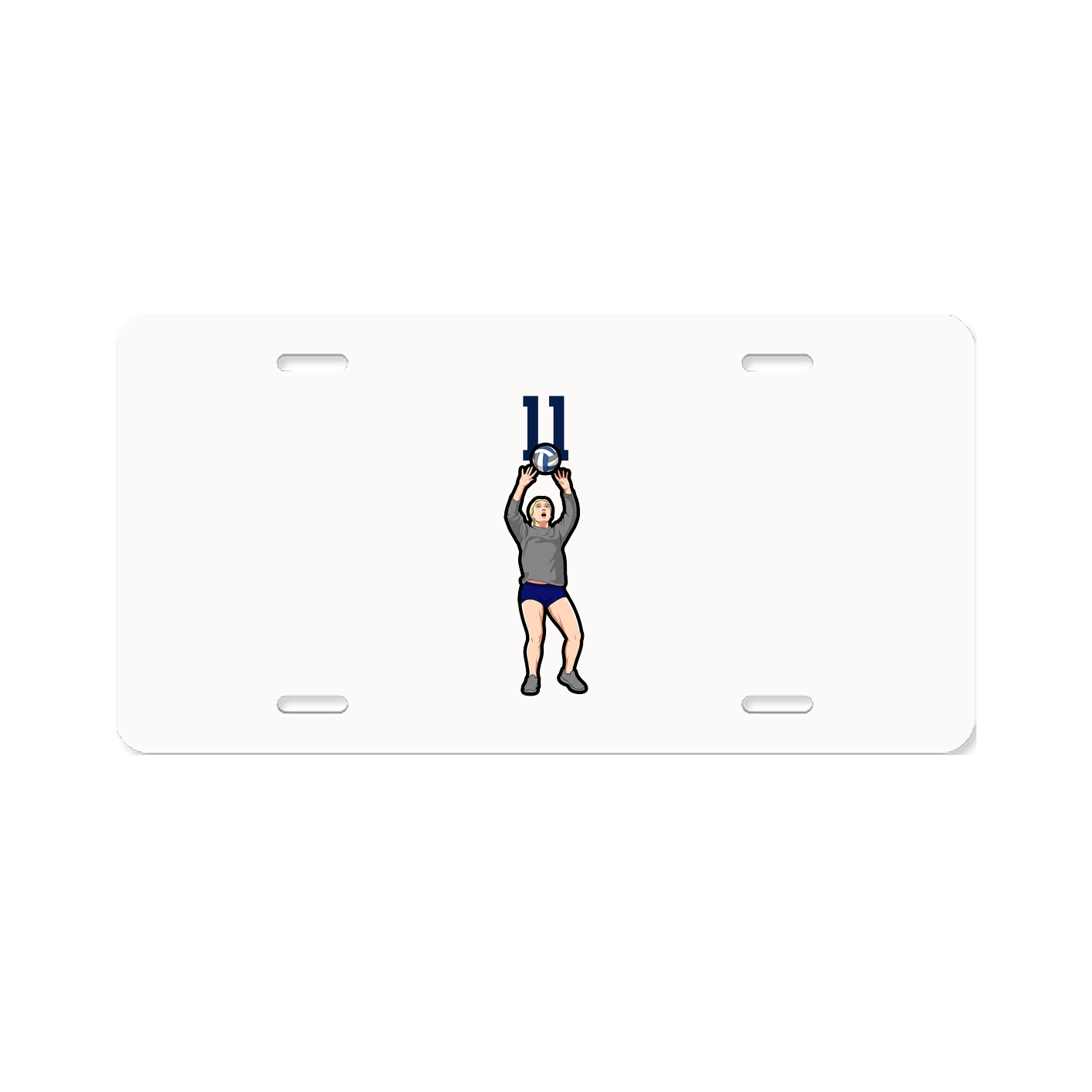 License Plate — Number Top in Classic