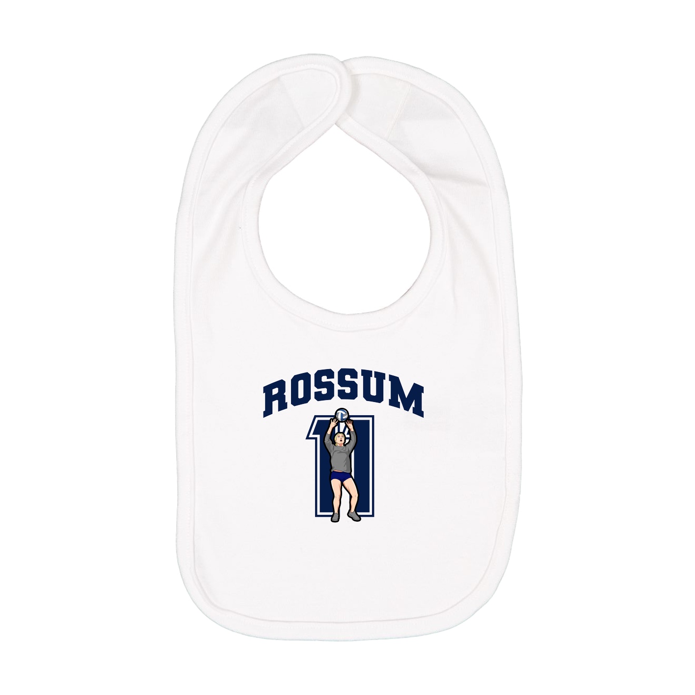 Infant Bib — Number in White