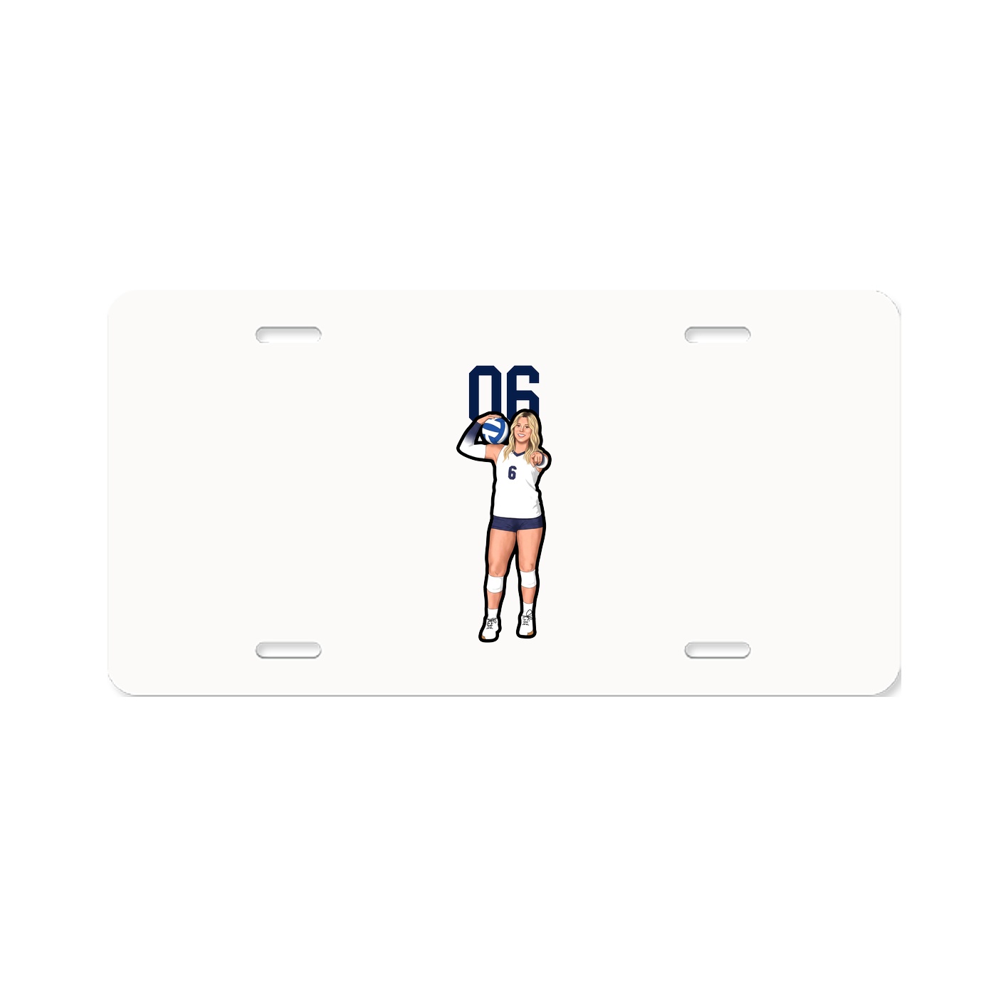 License Plate — Number Top in Classic