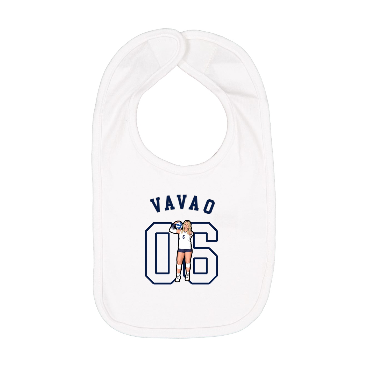 Infant Bib — Shirsey Arch in White