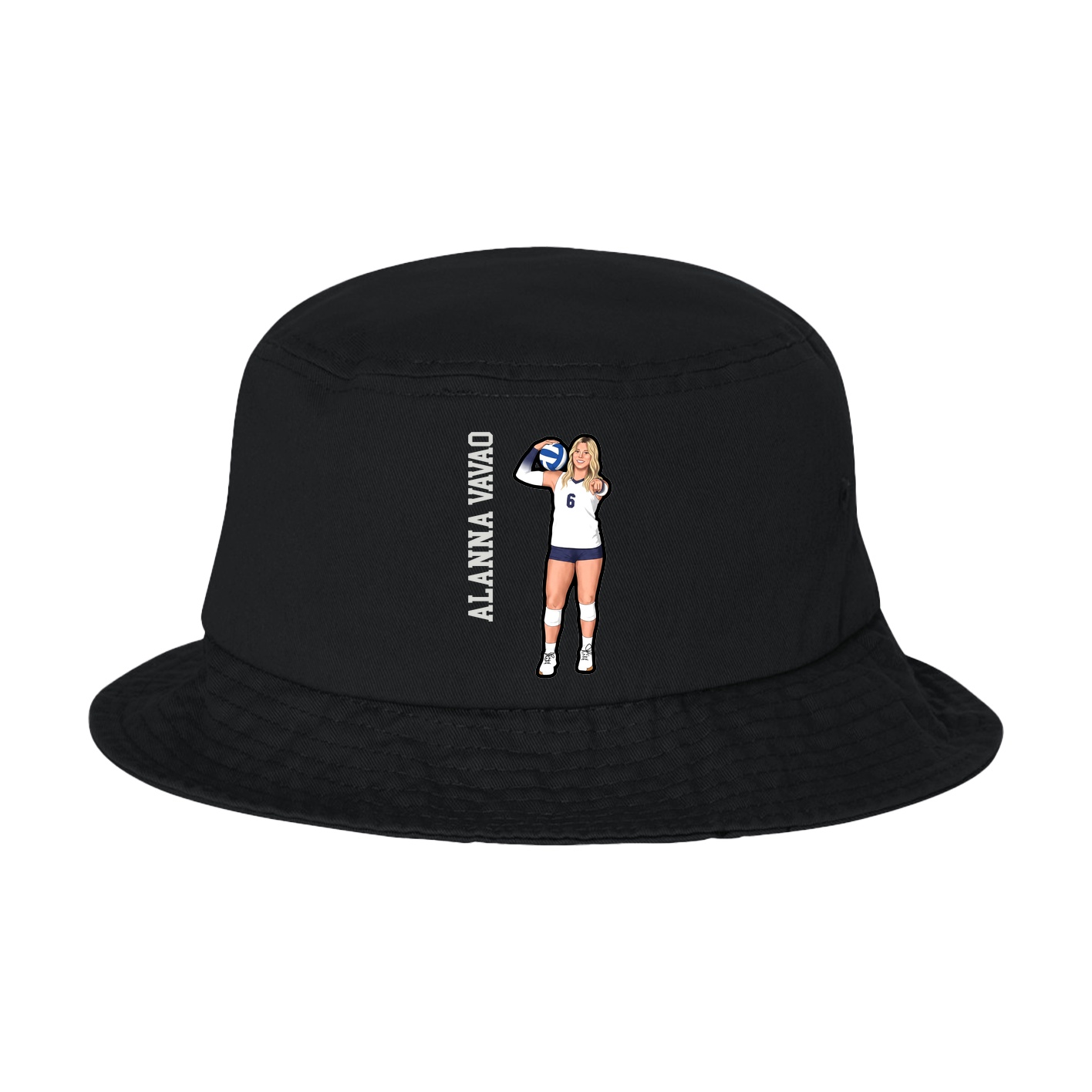 Bucket Cap — Name Vertical in Black