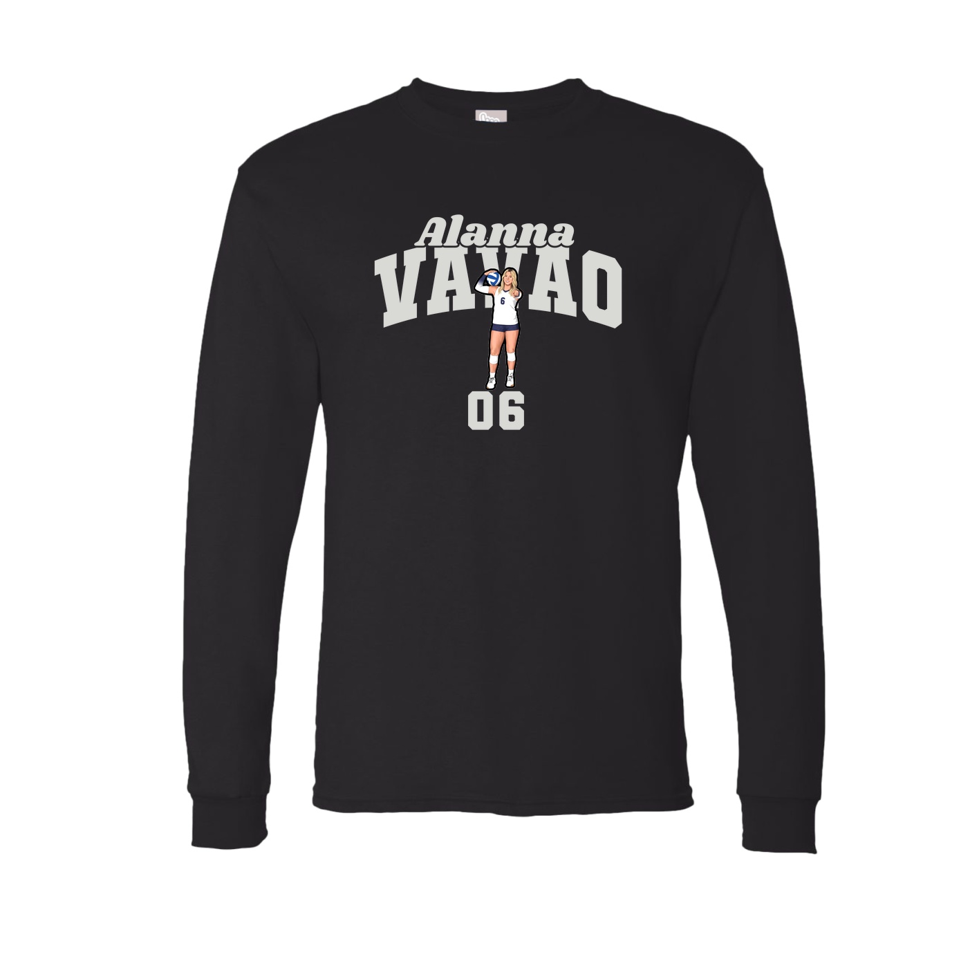 Long Sleeve Tee — Signature Arch in Black