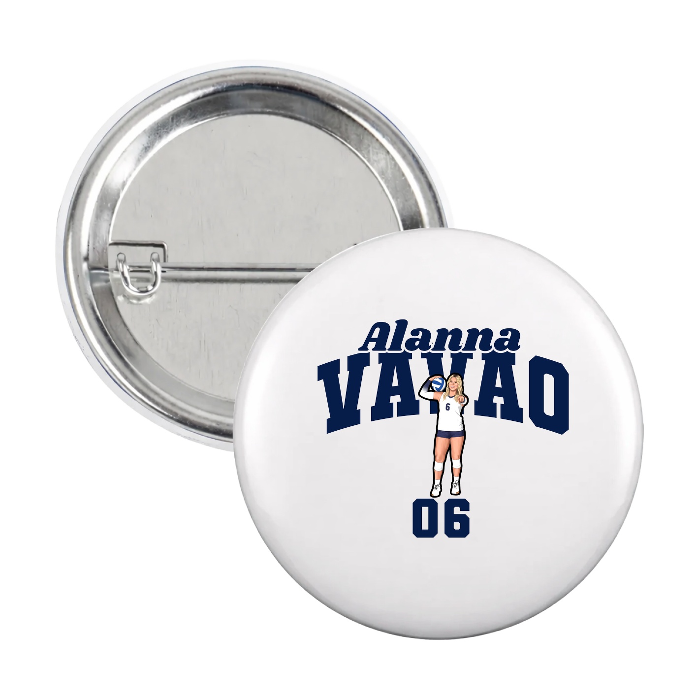 Game Day Button — Signature Arch in White