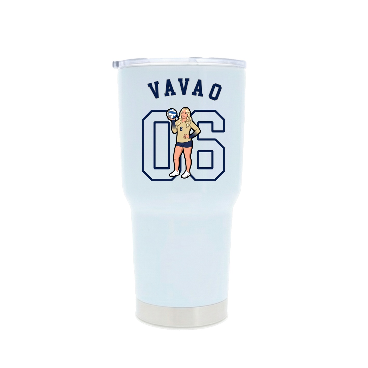 30oz Stainless Steel Tumbler — Shirsey Arch in White