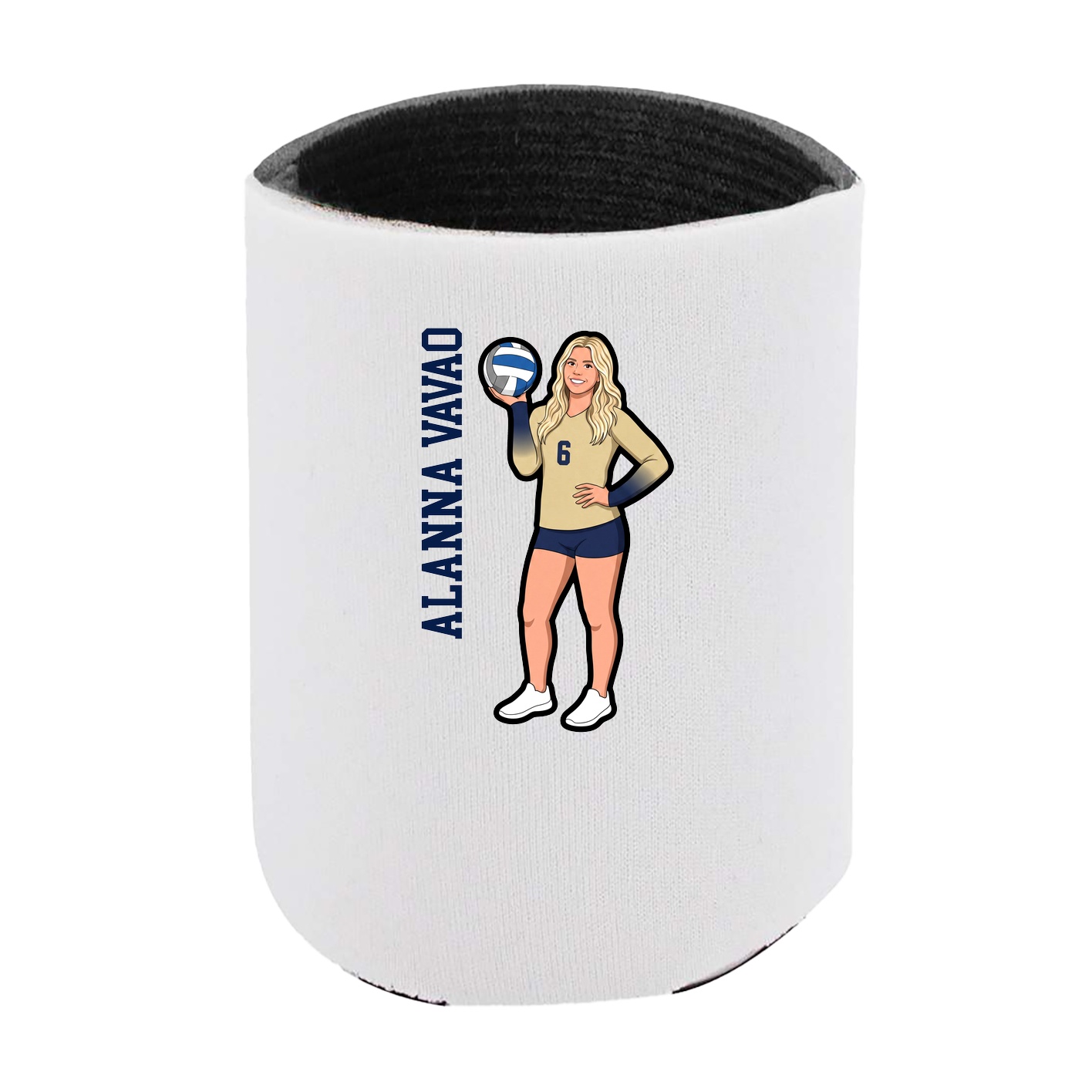Can Holder — Name Vertical in White
