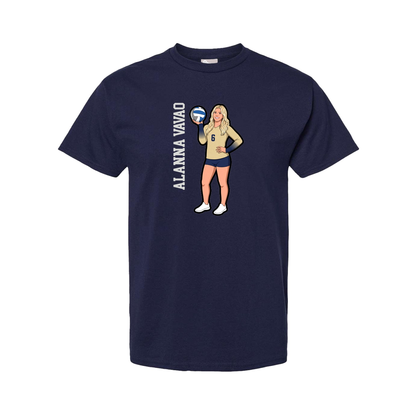 Youth Tee — Name Vertical in Navy