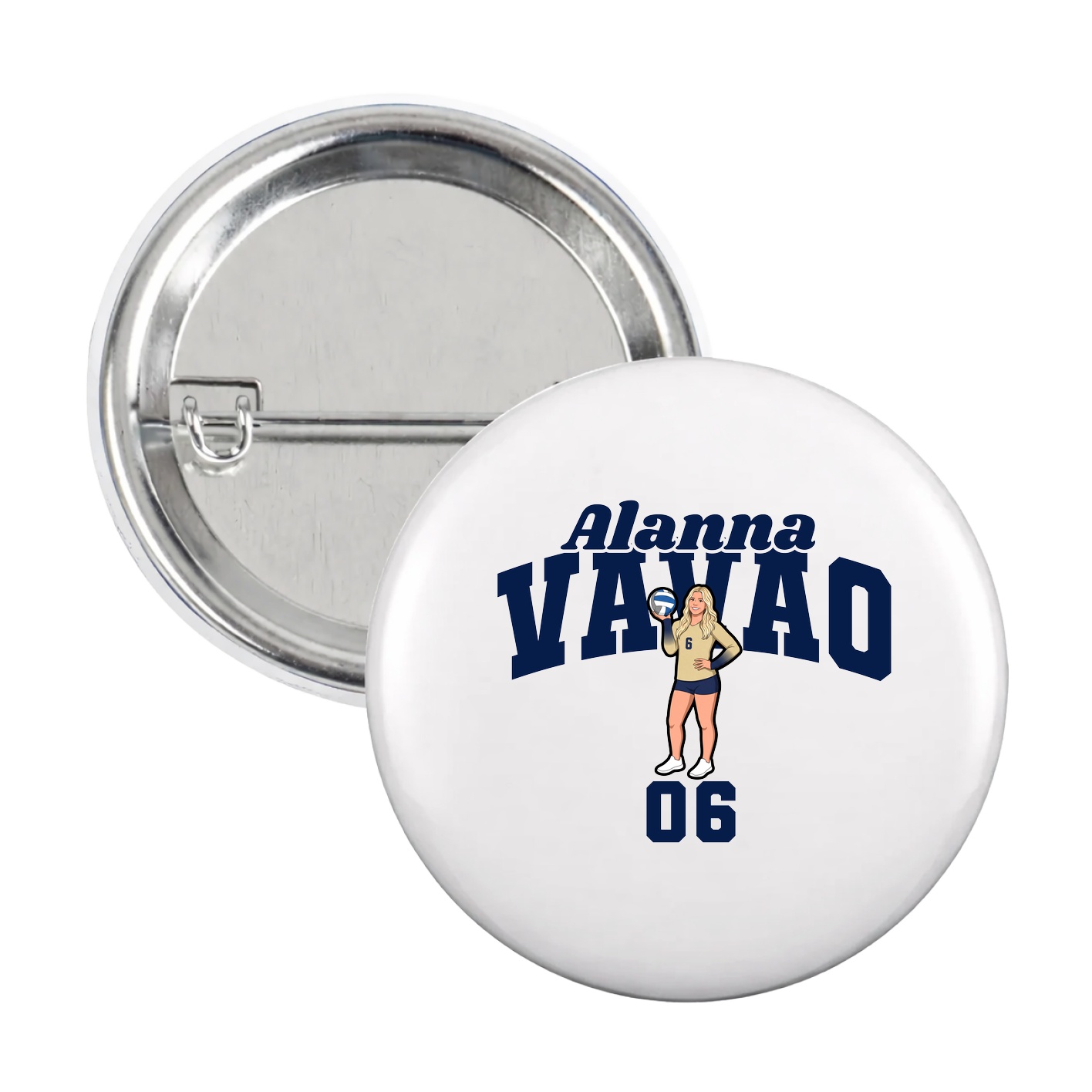 Game Day Button — Signature Arch in White