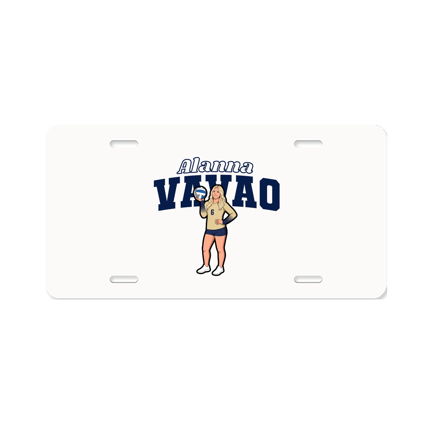 License Plate — Name Arch in Classic