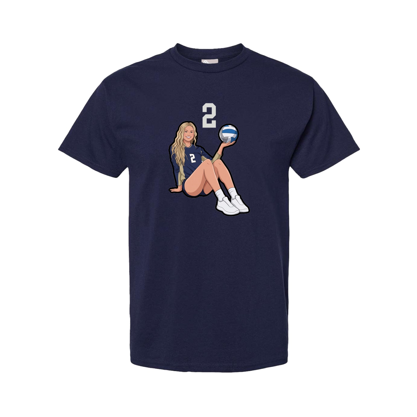 Tee — Number Top in Navy