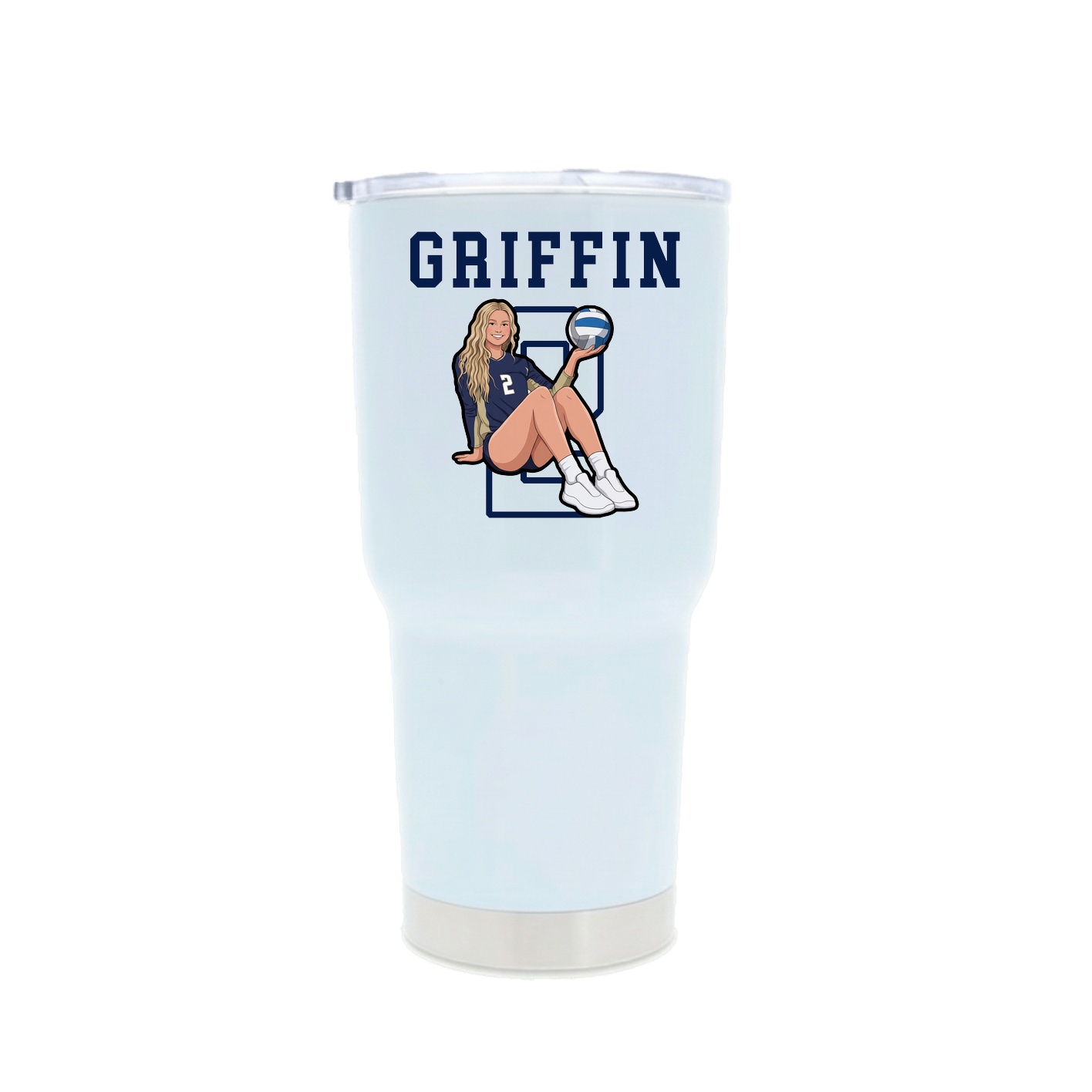 30oz Stainless Steel Tumbler — Shirsey in White