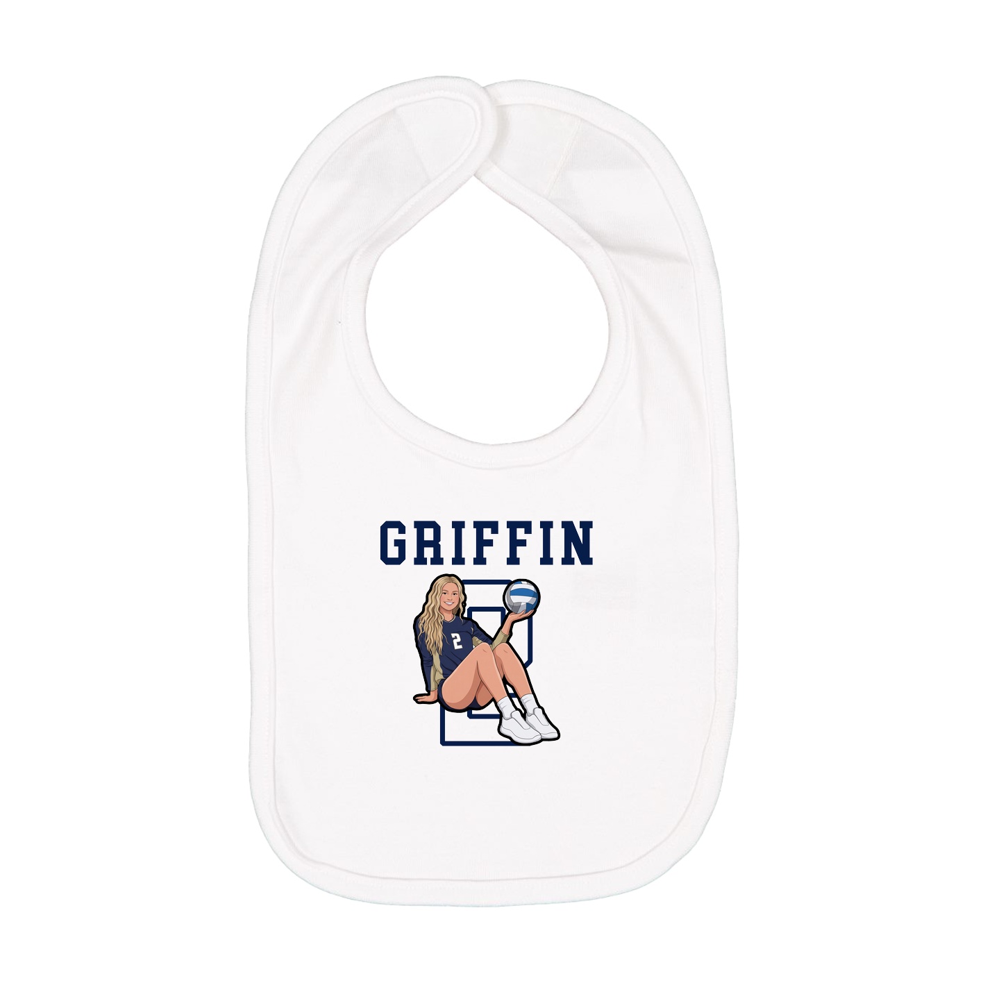 Infant Bib — Shirsey in White