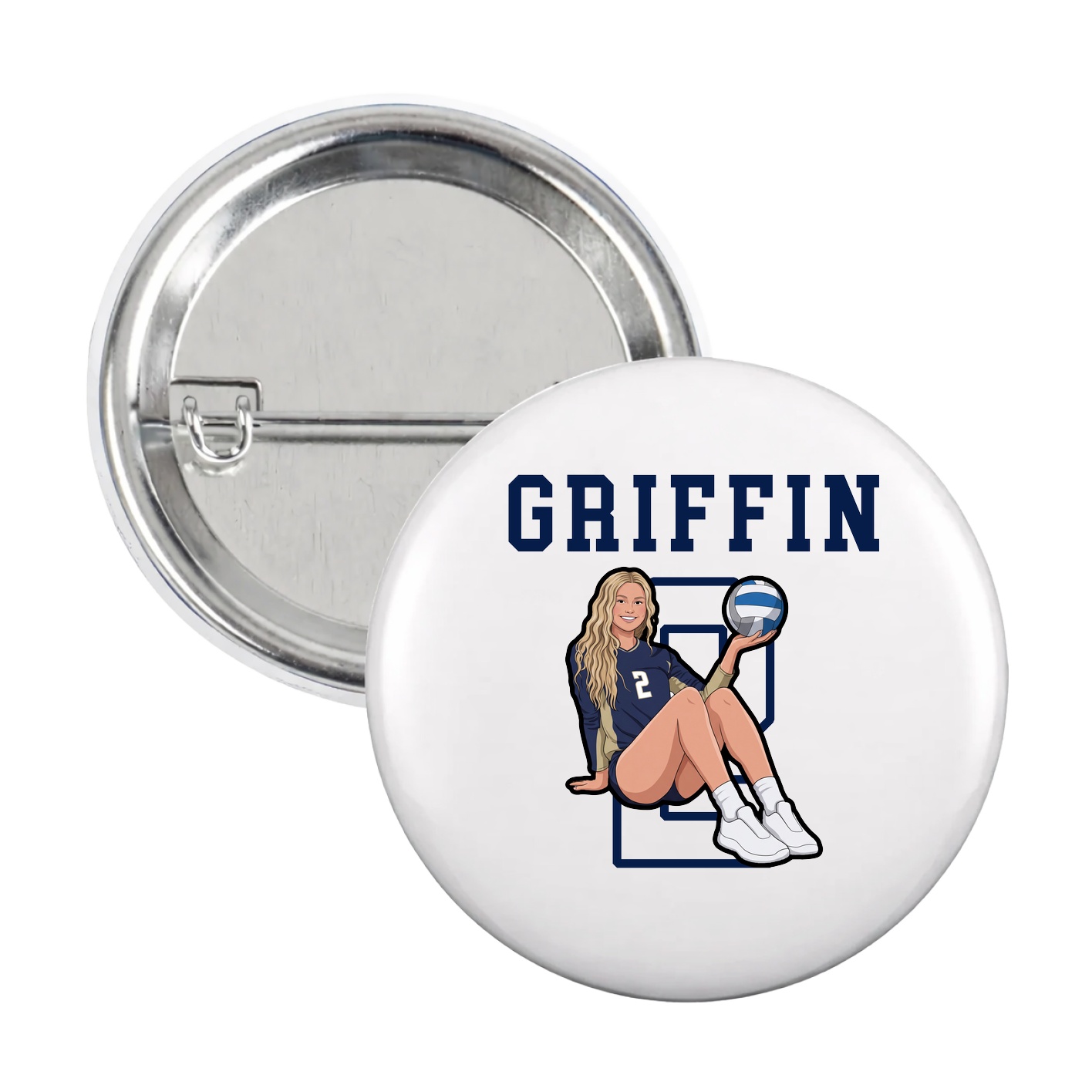 Game Day Button — Shirsey in White