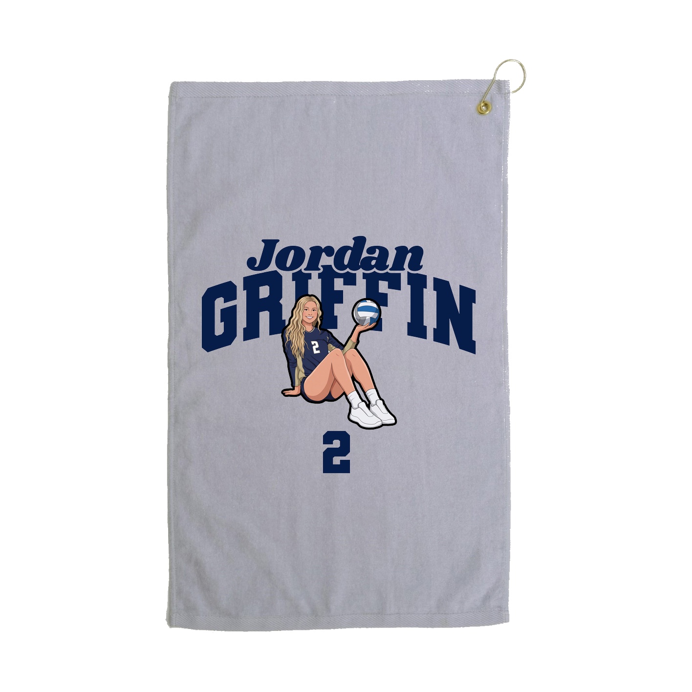 Golf Towel — Signature Arch in Grey