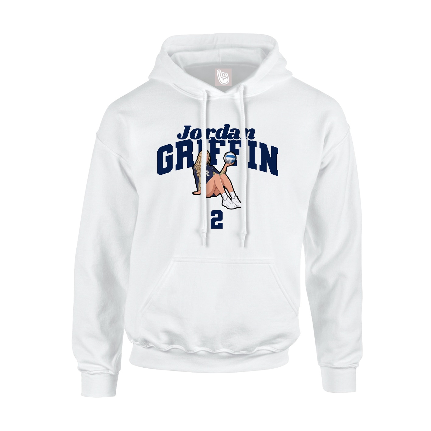 Hoodie — Signature Arch in White