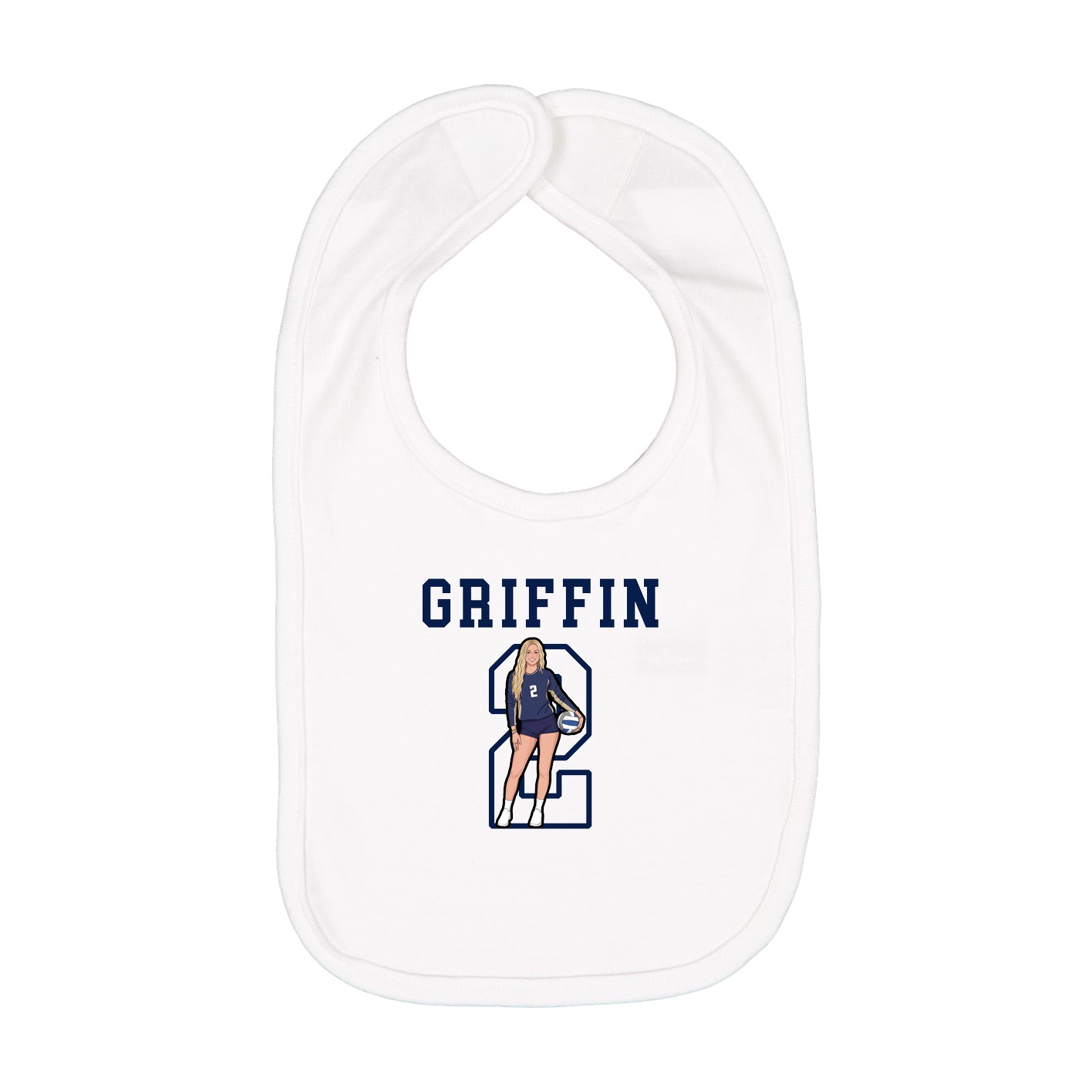 Infant Bib — Shirsey in White