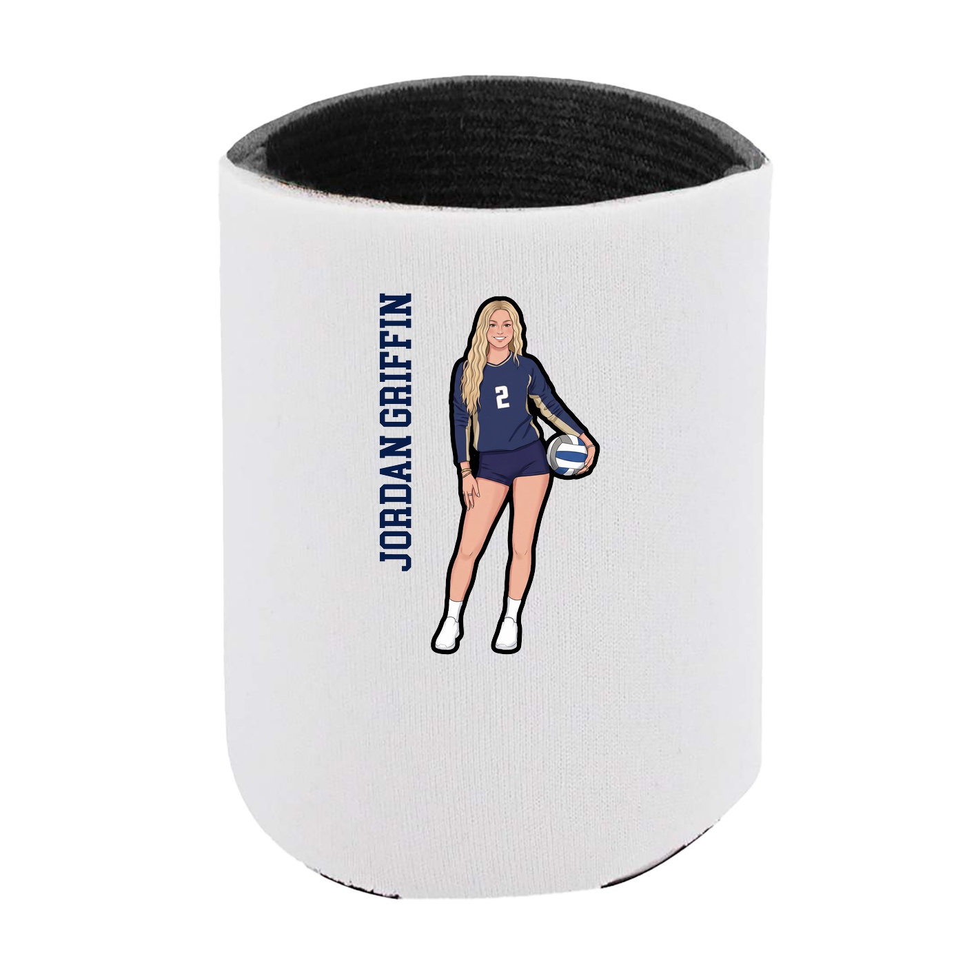 Can Holder — Name Vertical in White