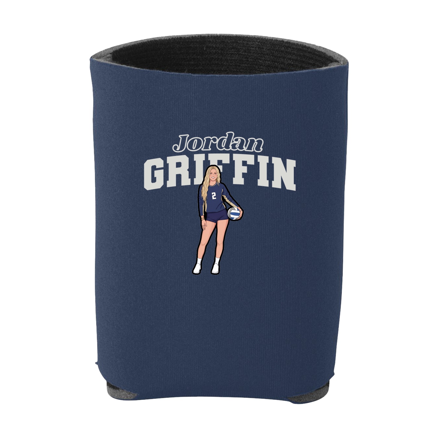Can Holder — Name Arch in Navy