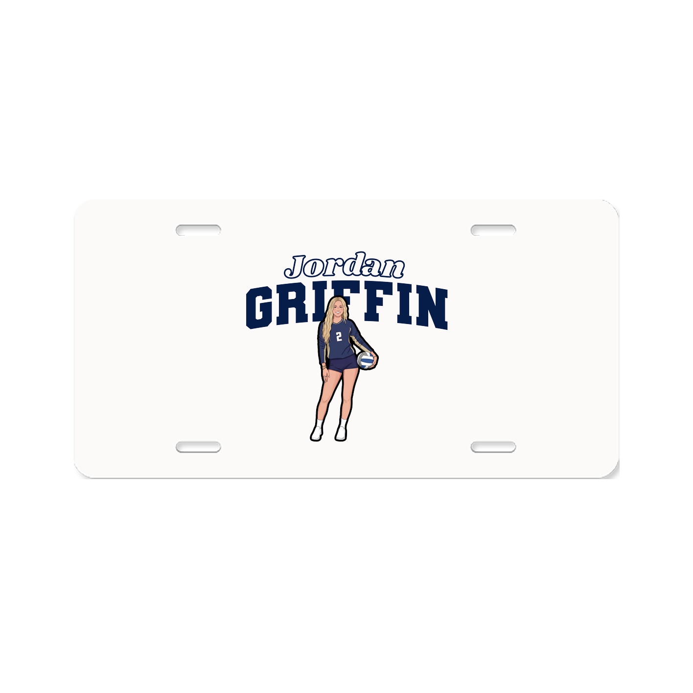License Plate — Name Arch in Classic