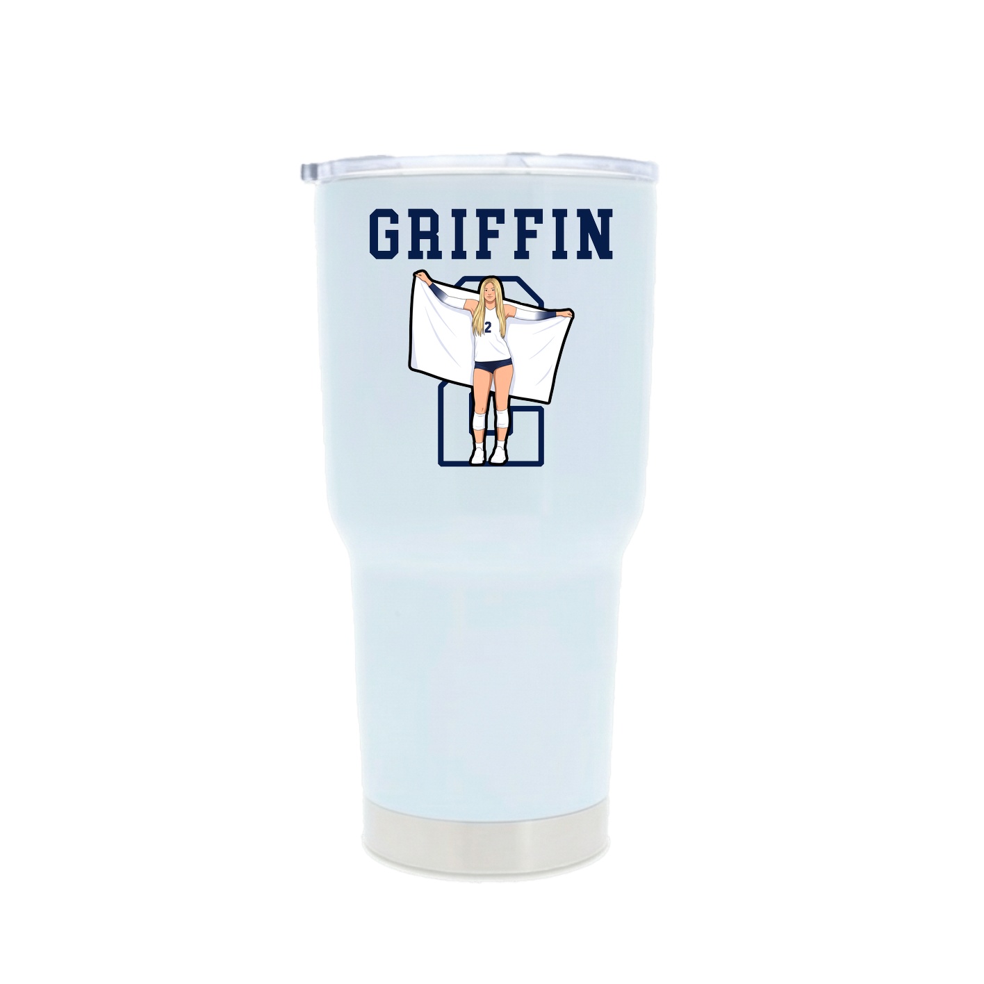 30oz Stainless Steel Tumbler — Shirsey in White