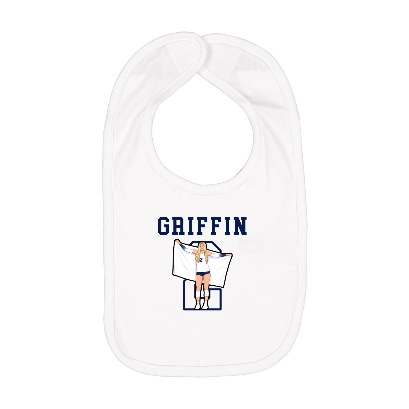 Infant Bib — Shirsey in White