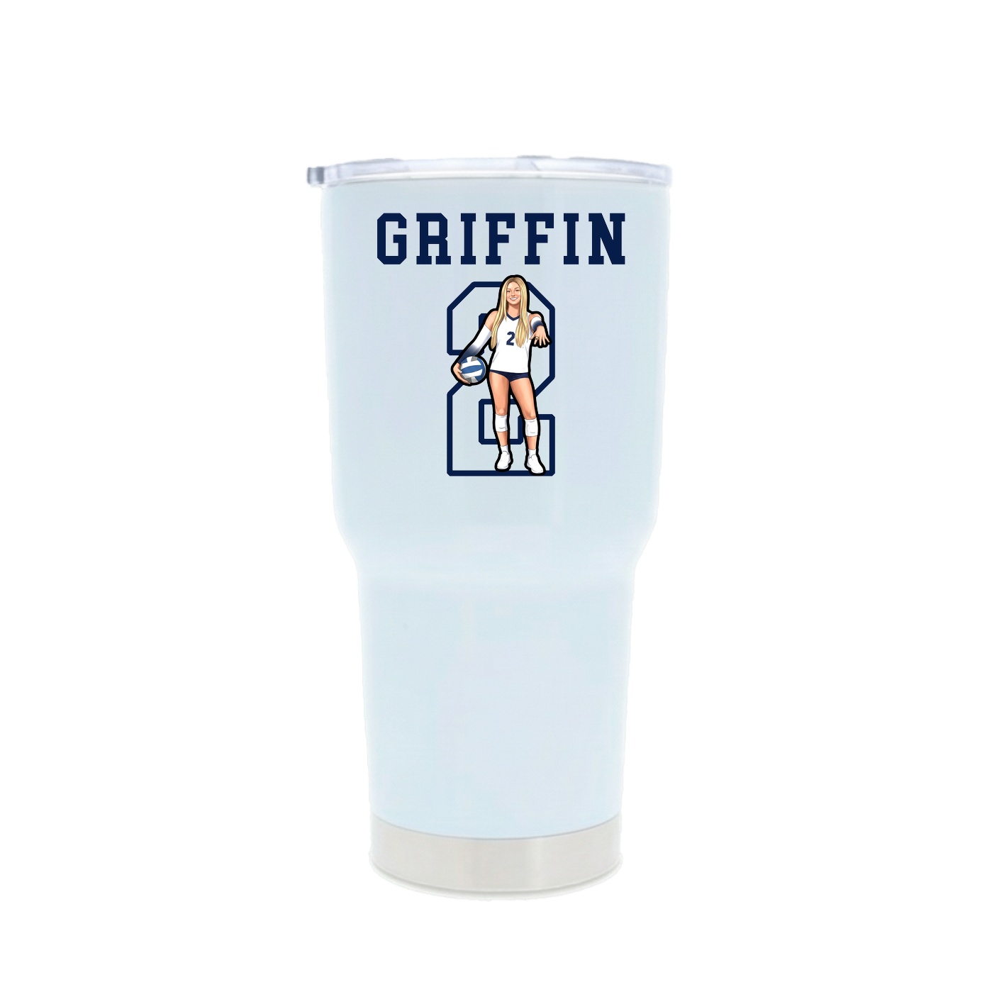 30oz Stainless Steel Tumbler — Shirsey in White