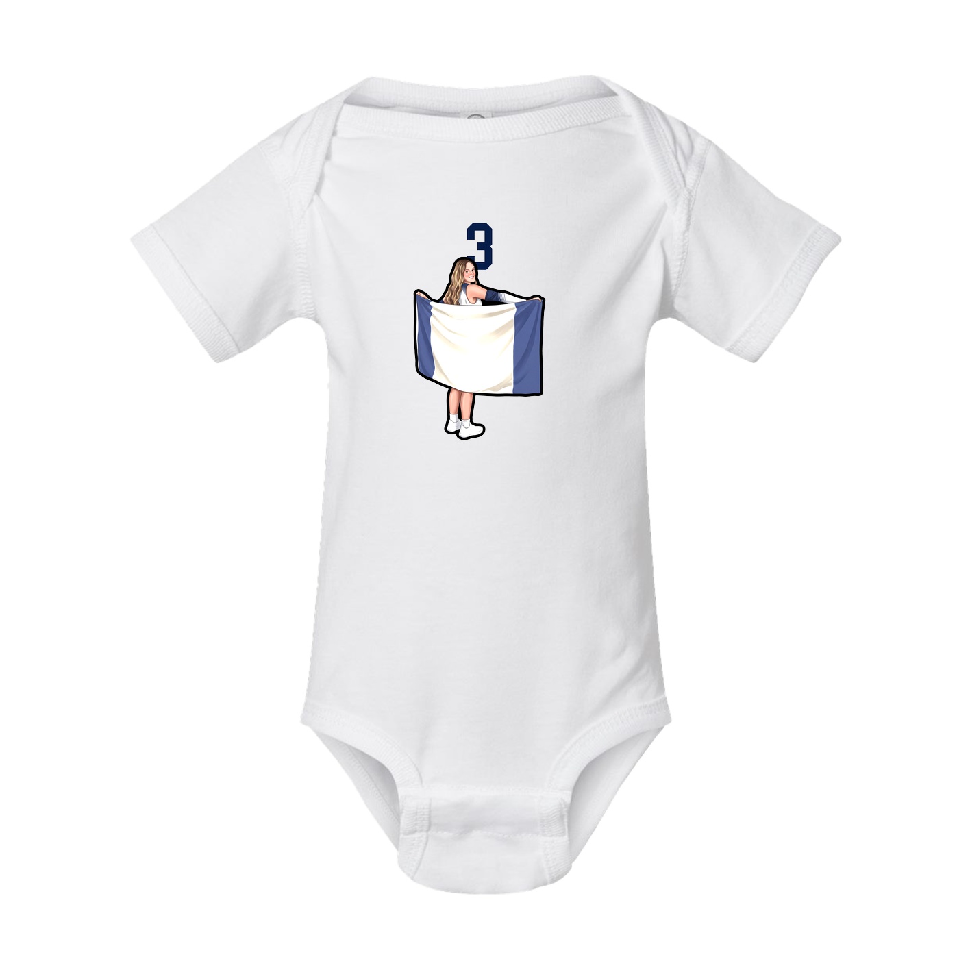 Baby Onesie — Number Top in White