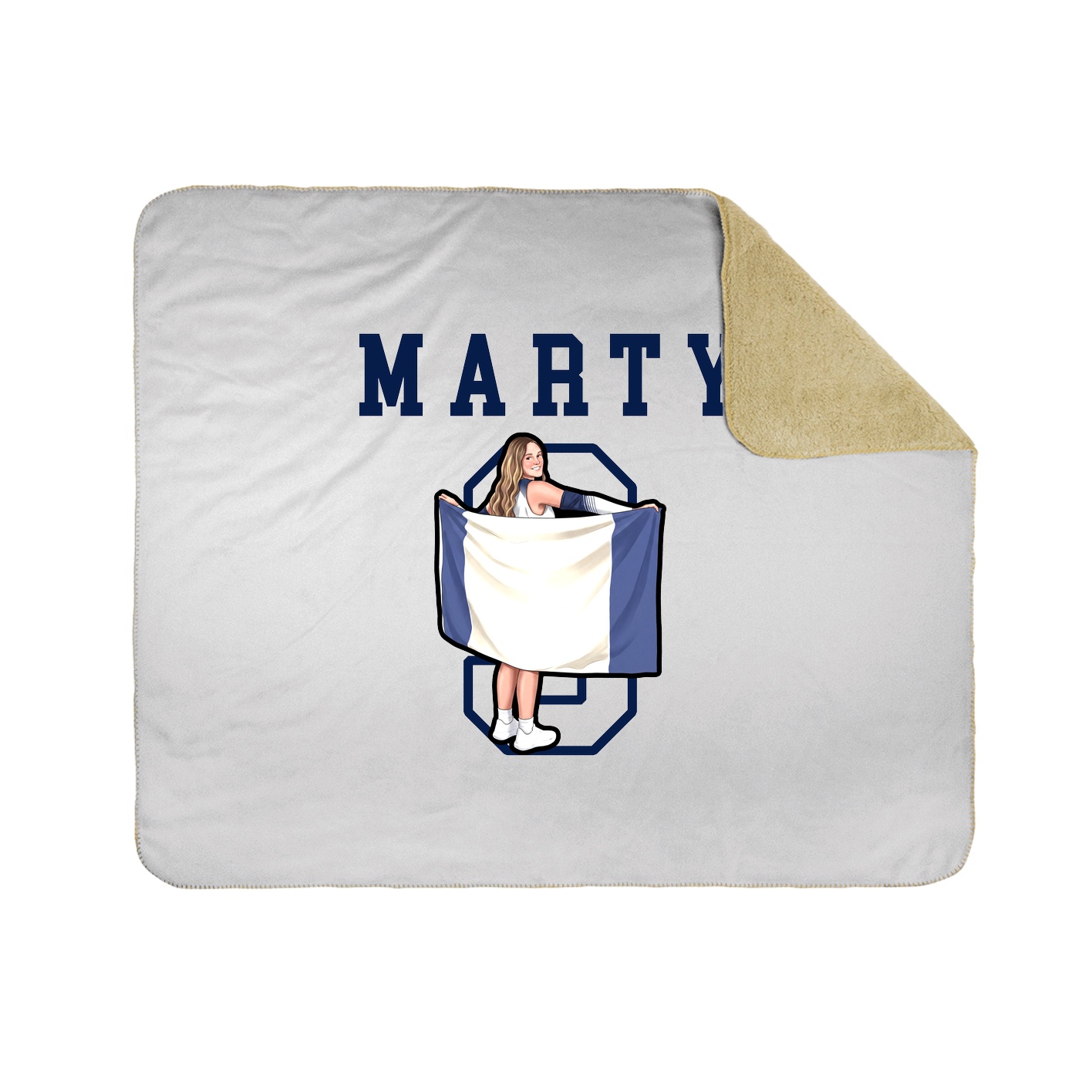 Throw Blanket — Shirsey in White