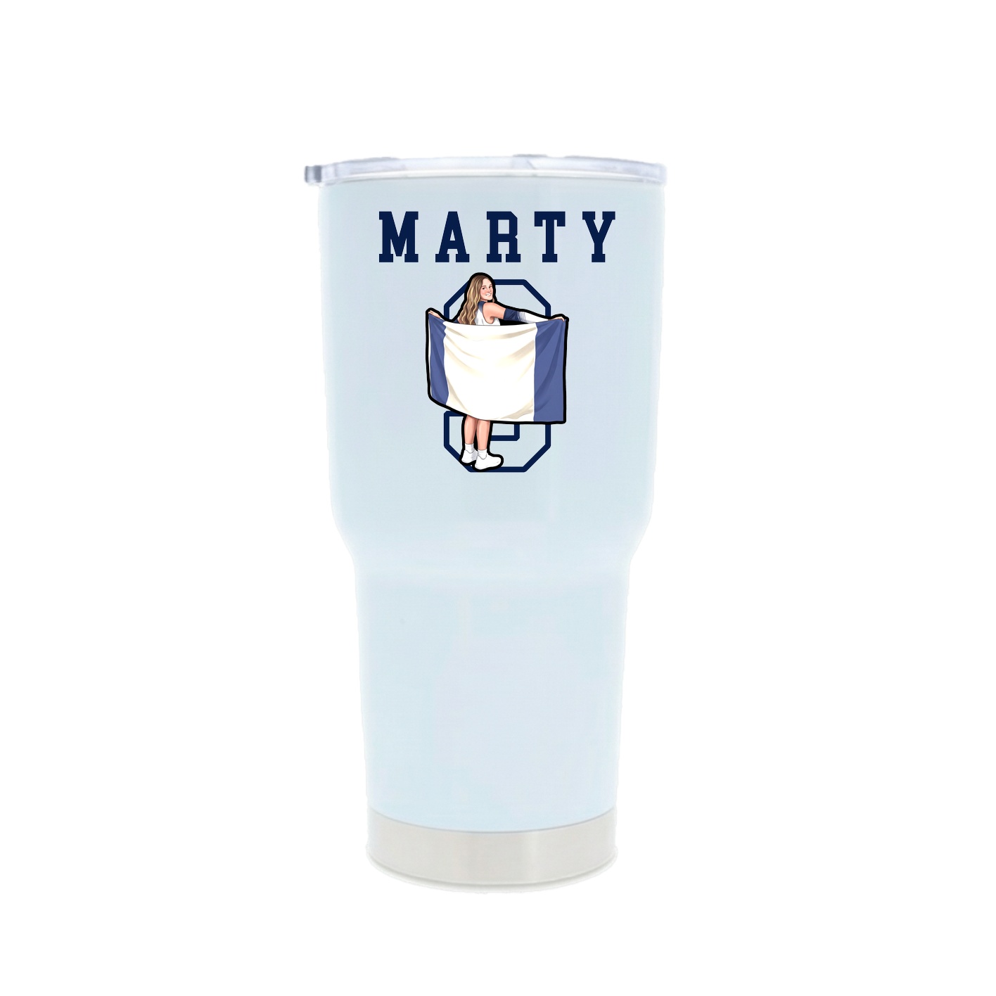 30oz Stainless Steel Tumbler — Shirsey in White