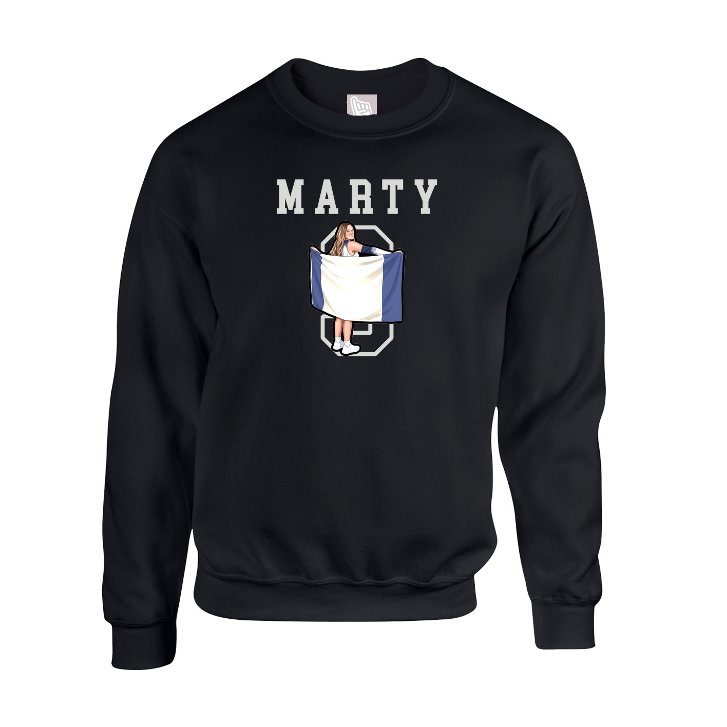 Fleece Crew — Shirsey in Black