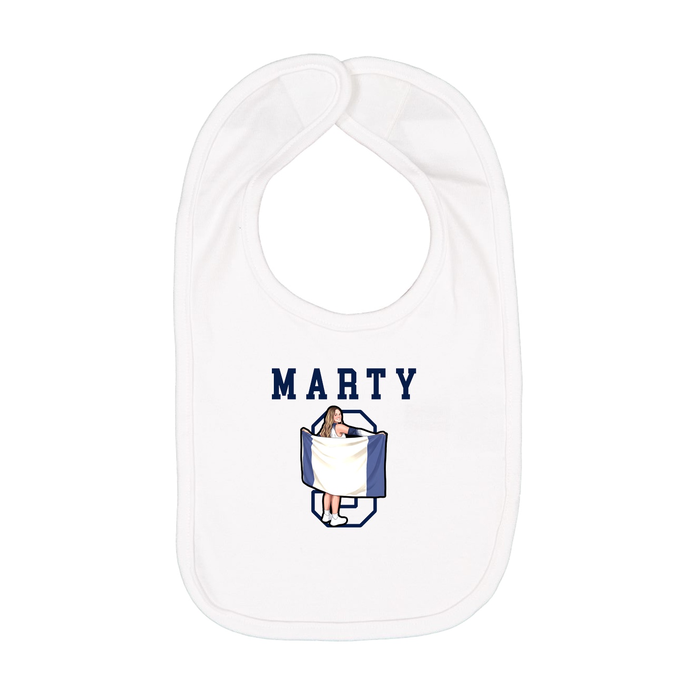 Infant Bib — Shirsey in White