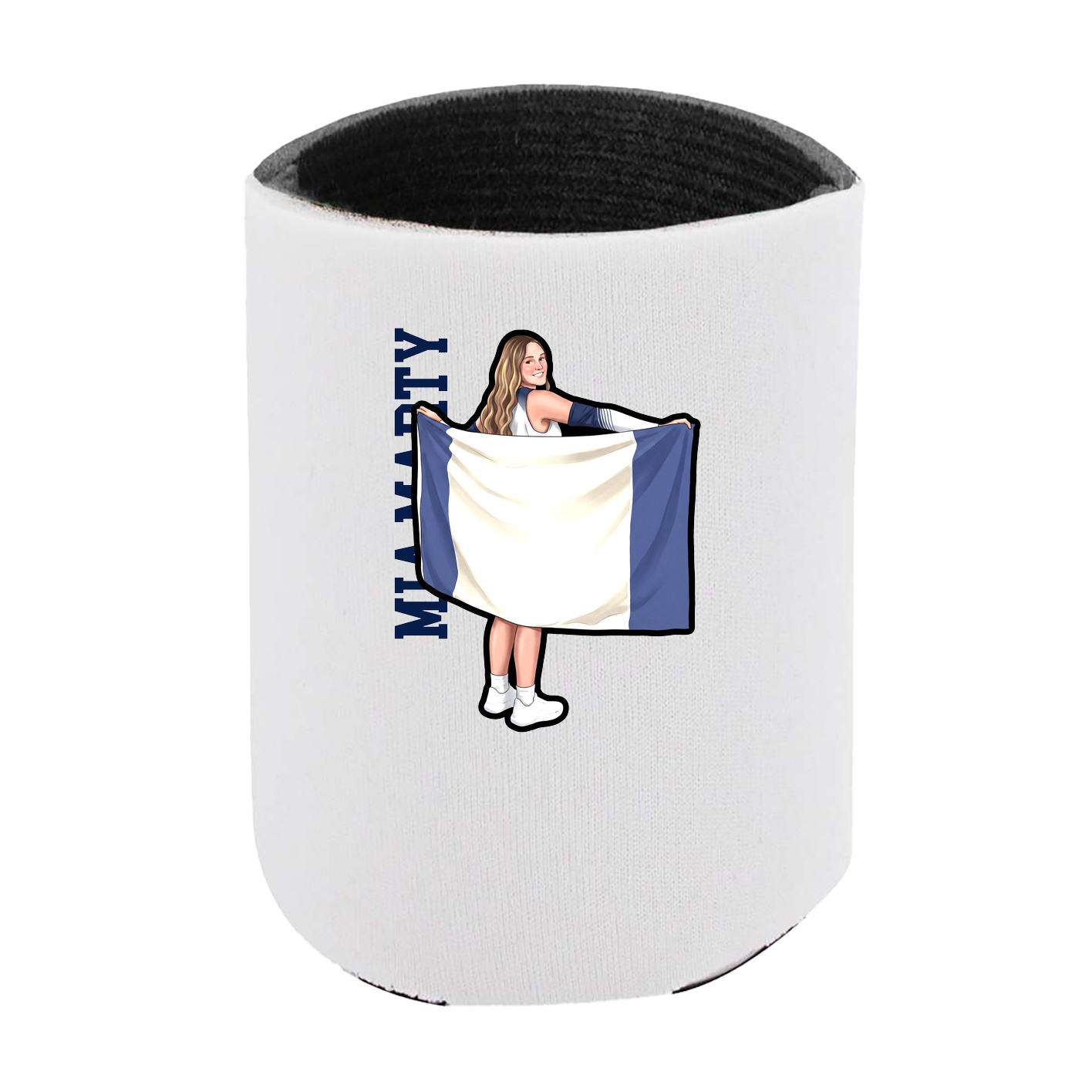 Can Holder — Name Vertical in White