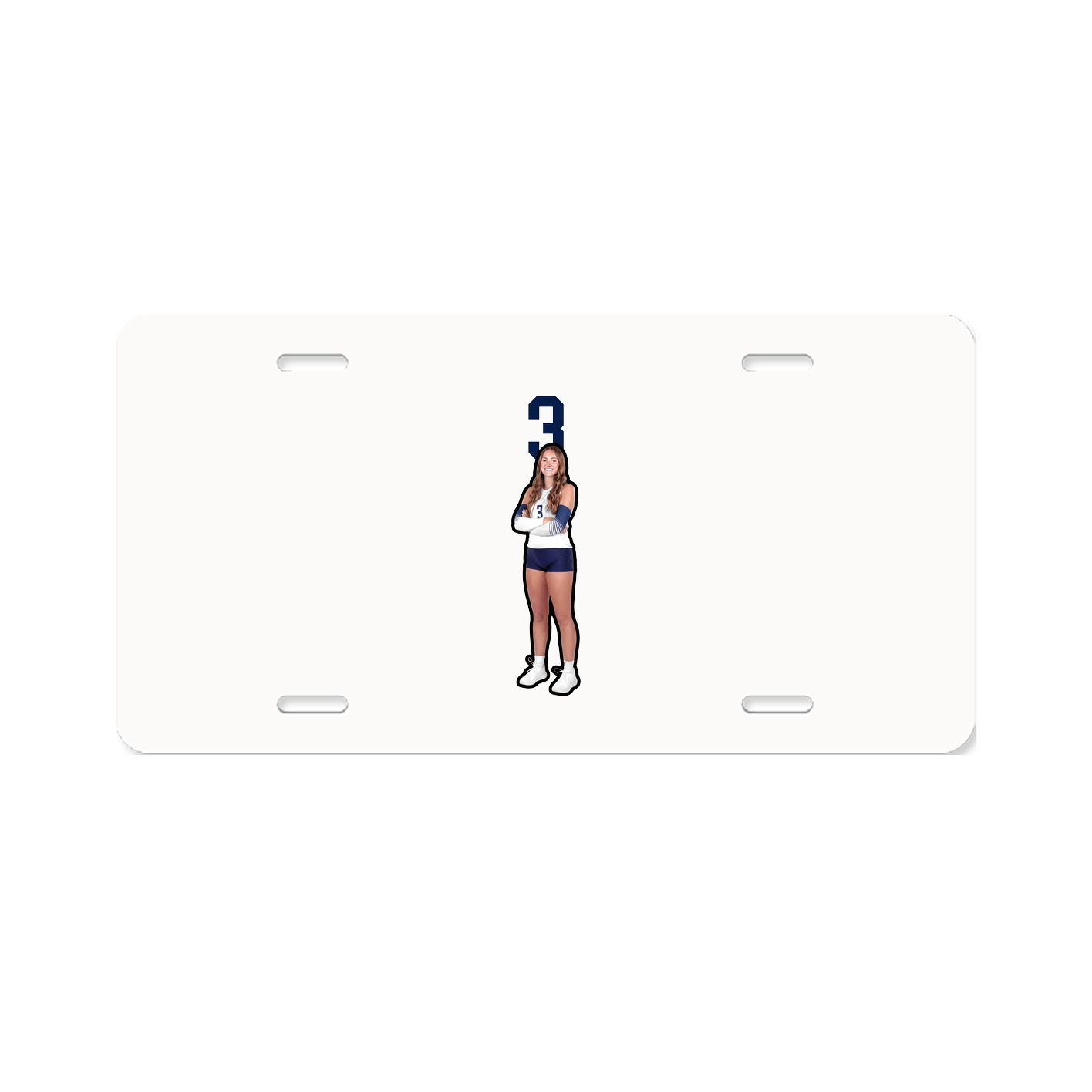License Plate — Number Top in Classic