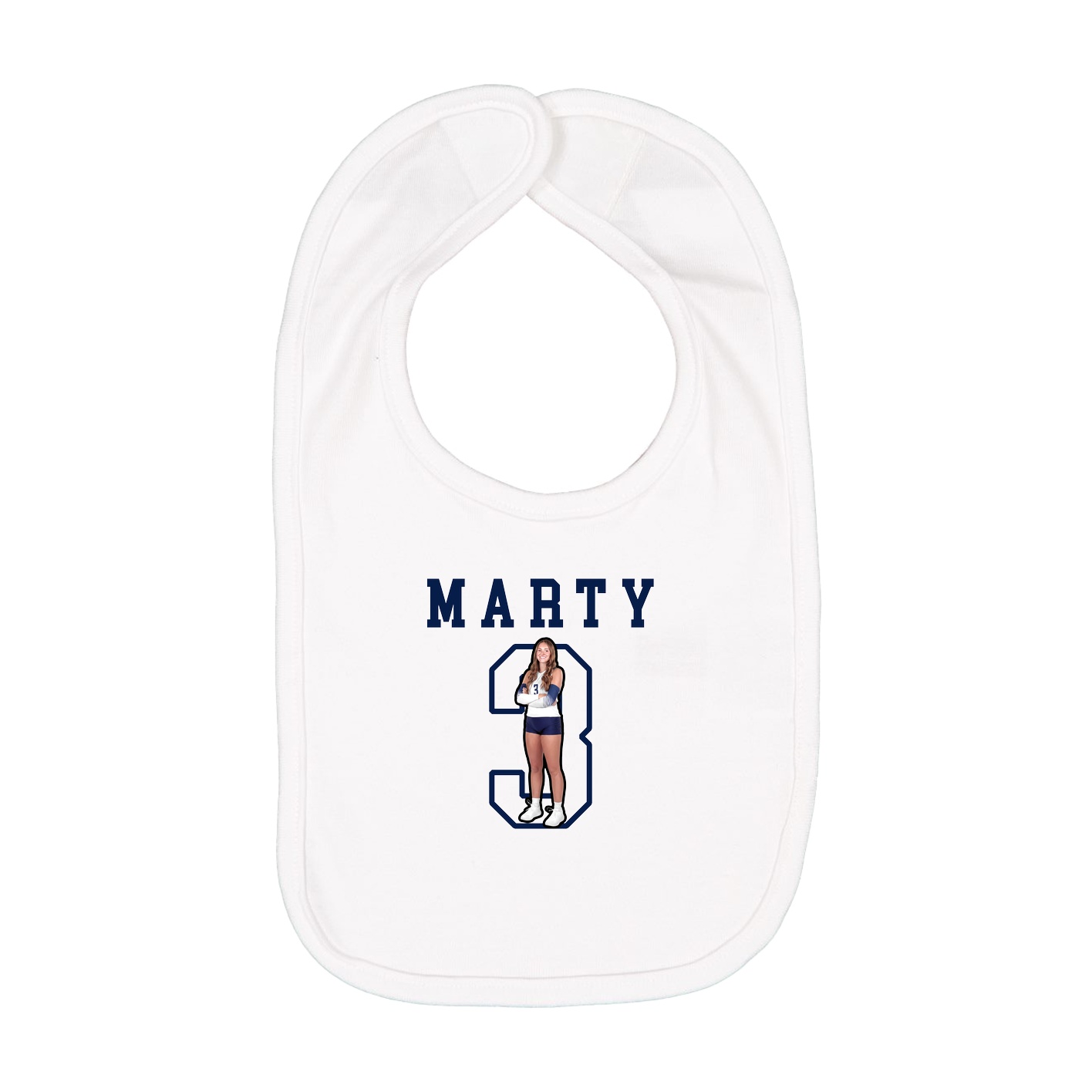Infant Bib — Shirsey in White