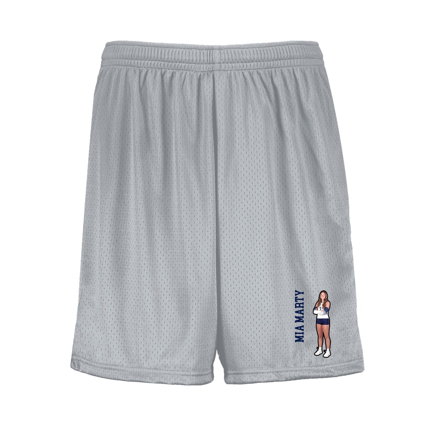 Shorts — Name Vertical in Silver