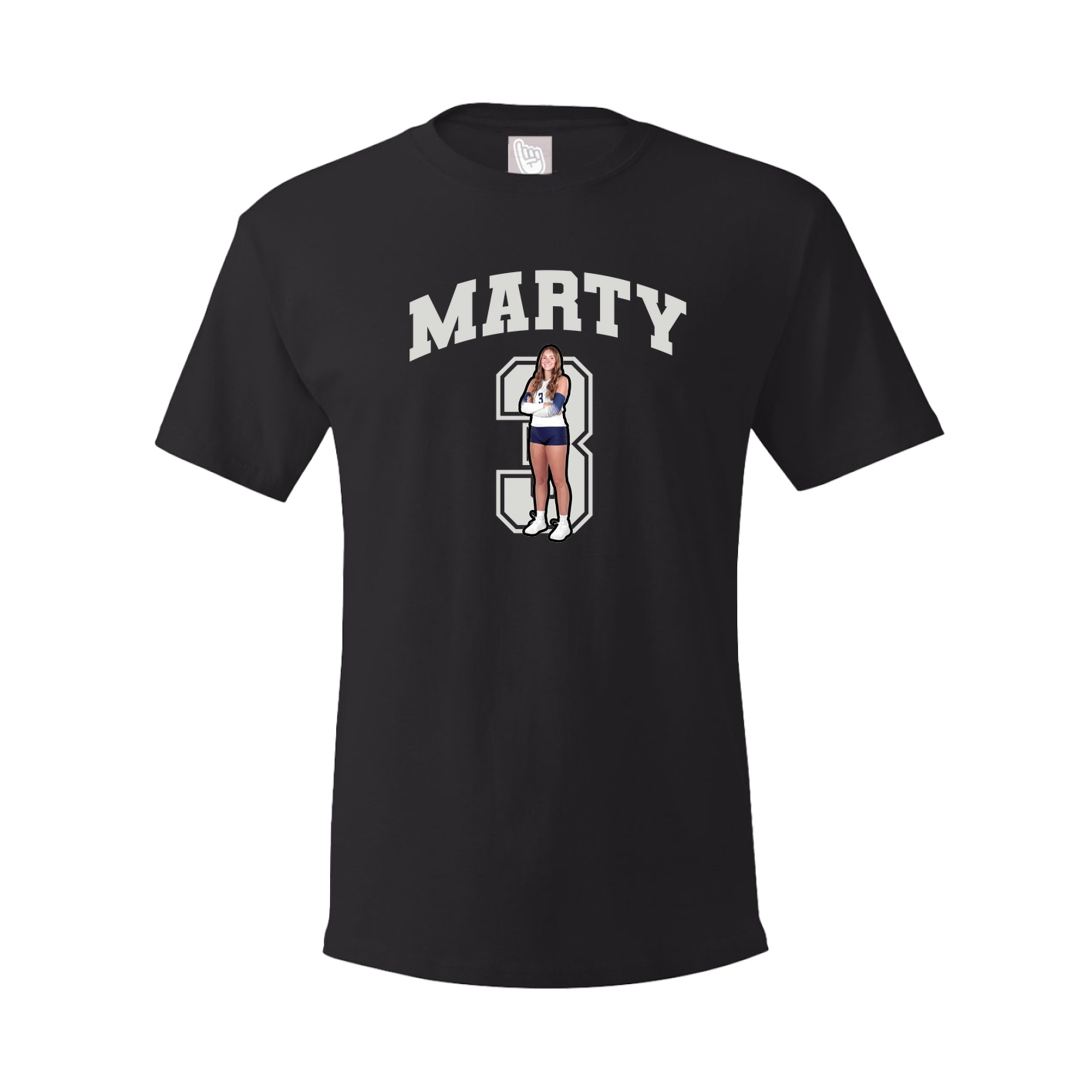 Youth Tee — Number in Black