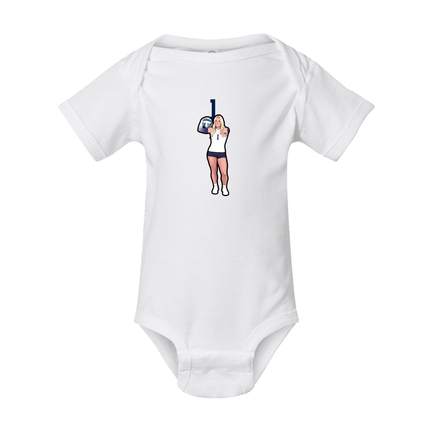 Baby Onesie — Number Top in White