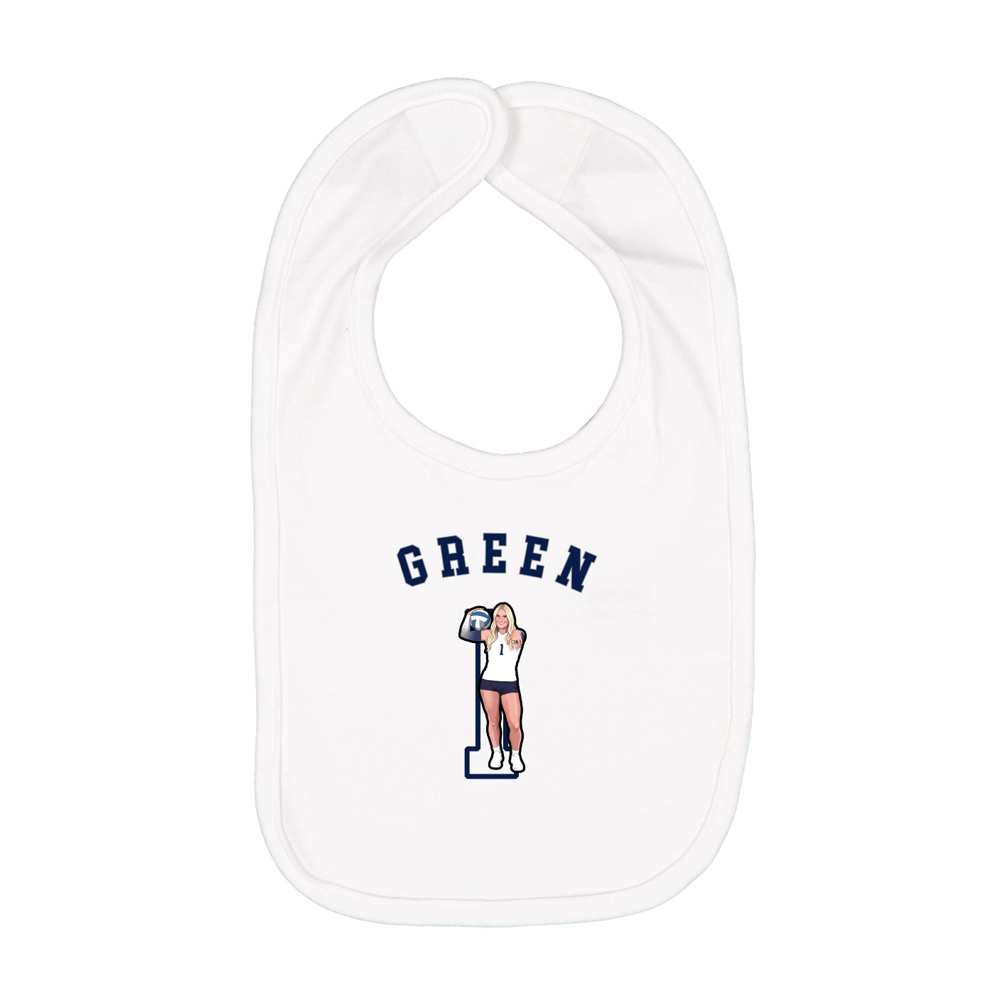 Infant Bib — Shirsey Arch in White