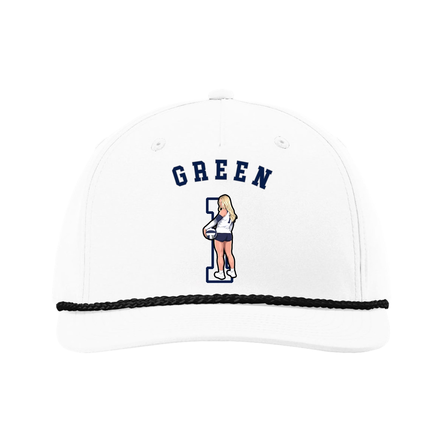 Five-Panel Classic Rope Cap — Shirsey Arch in White