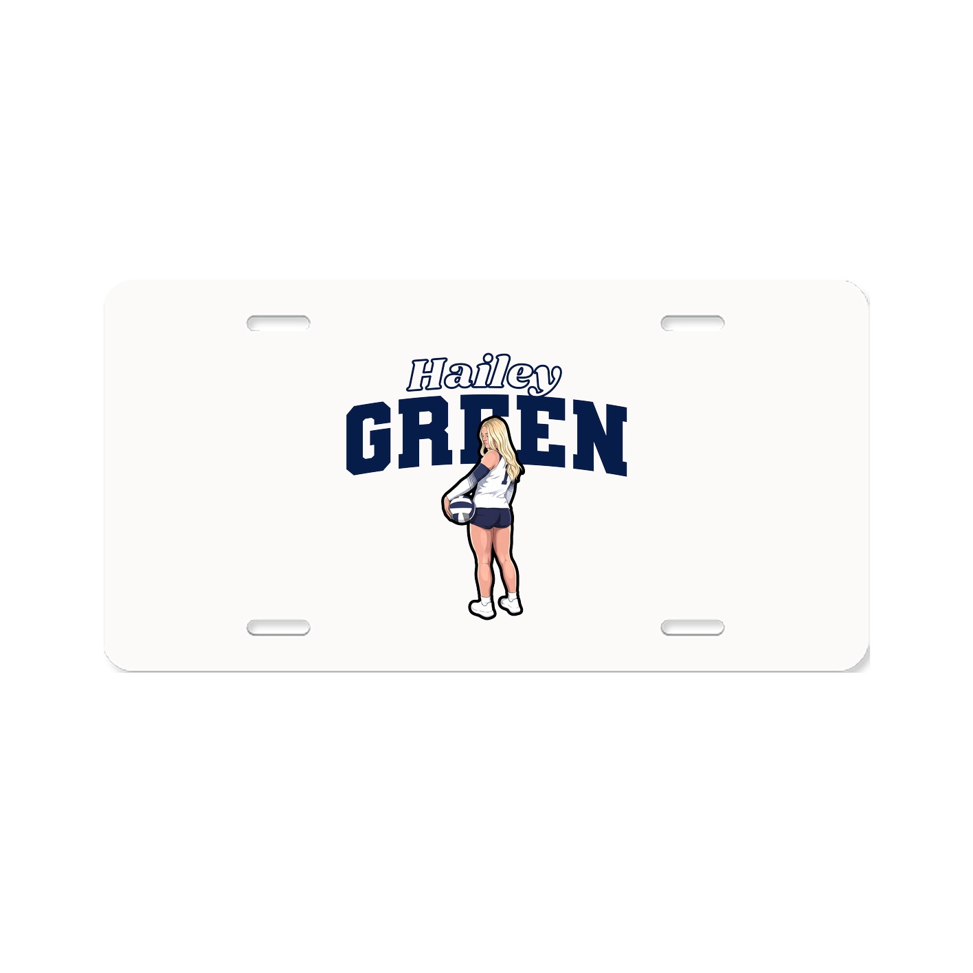 License Plate — Name Arch in Classic