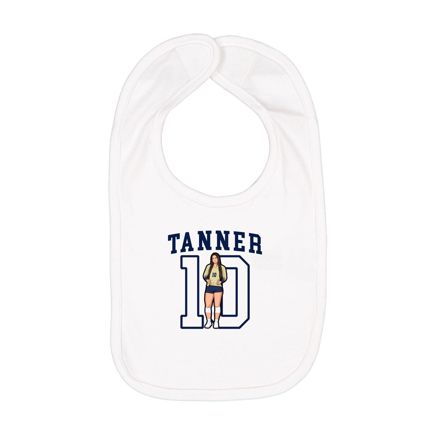 Infant Bib — Shirsey in White