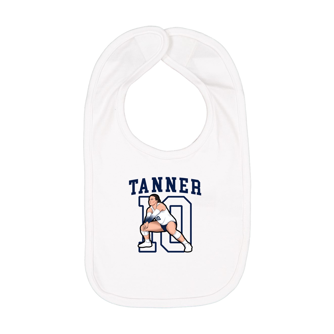 Infant Bib — Shirsey in White